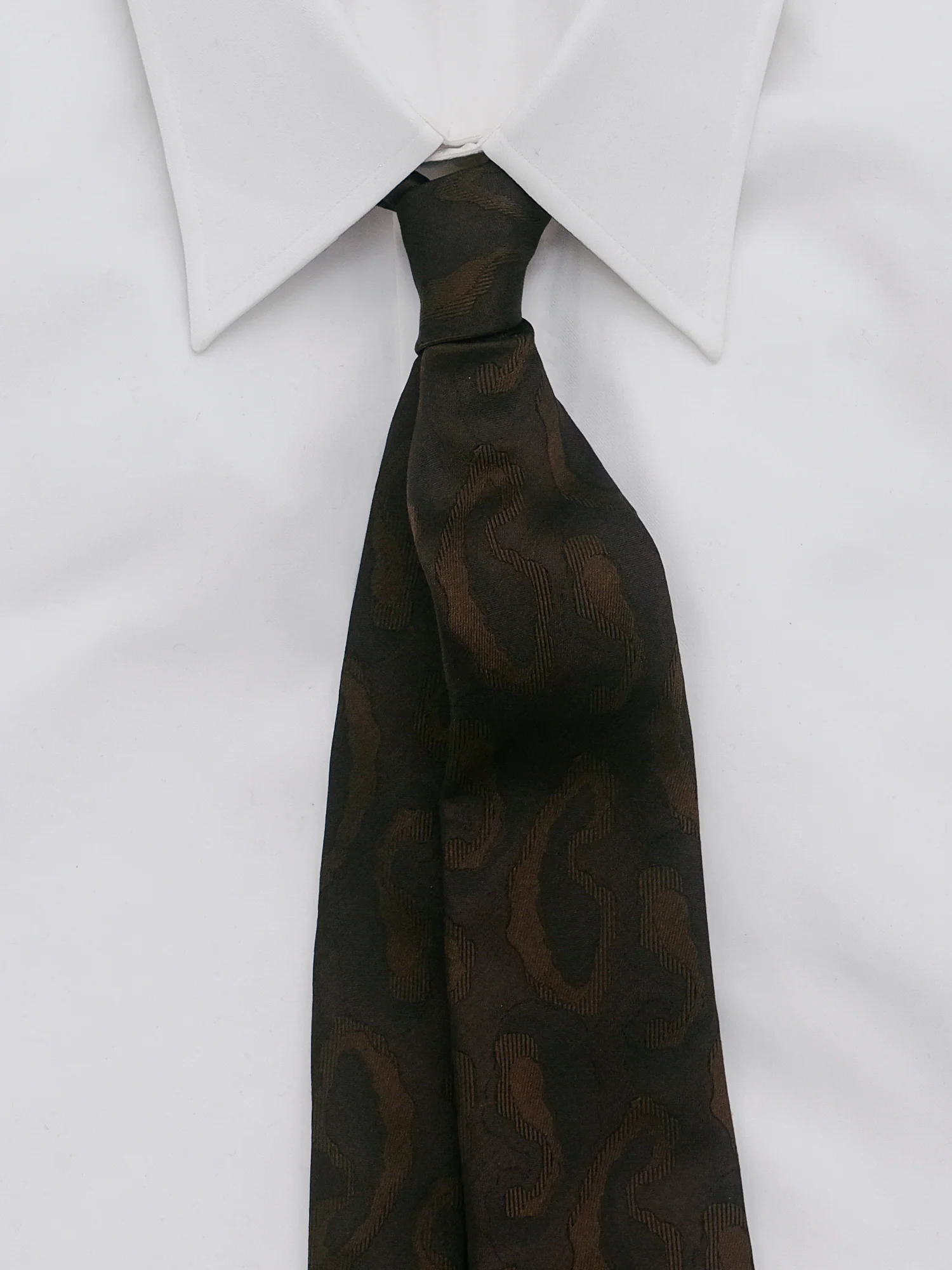 Abstract Paisley Tie - Chocolate - Image 4