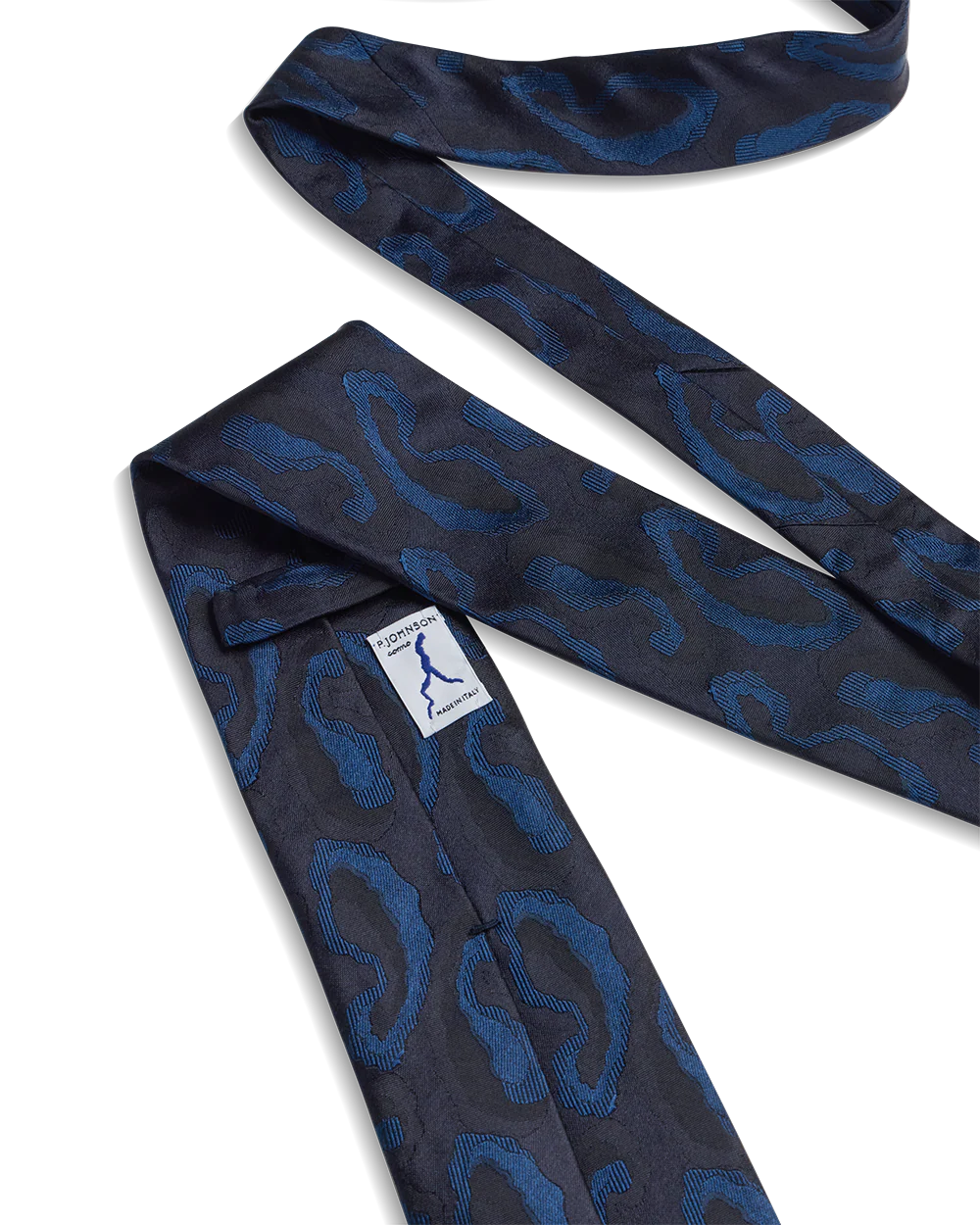 Abstract Paisley Tie - Navy - Image 3