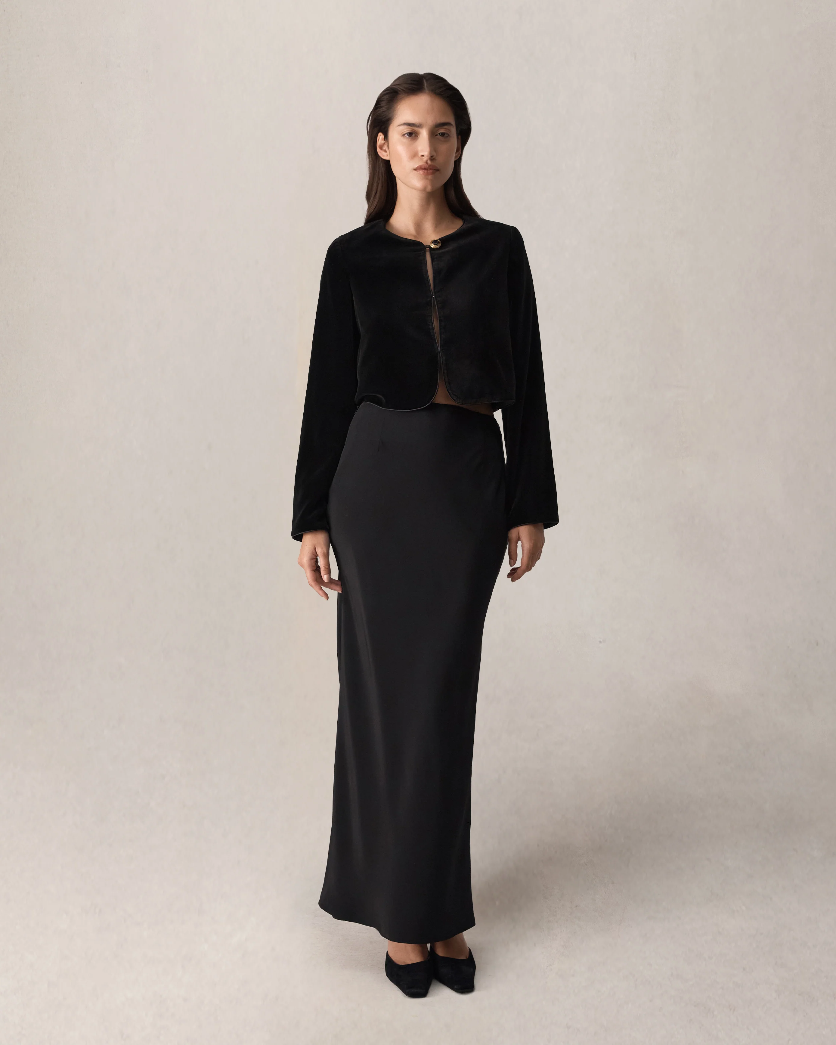 Alana Skirt - Black Silk - Image 5