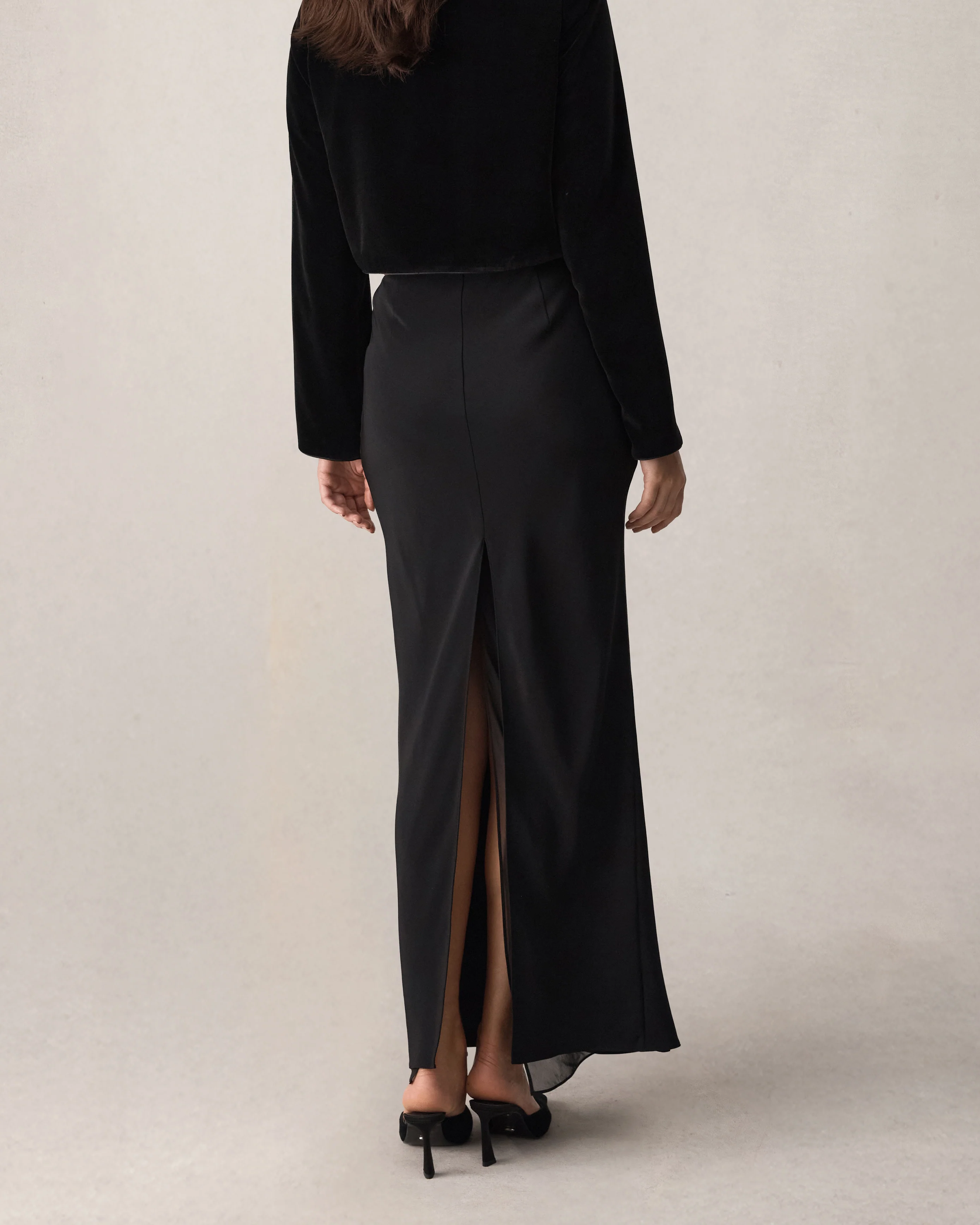 Alana Skirt - Black Silk - Image 7