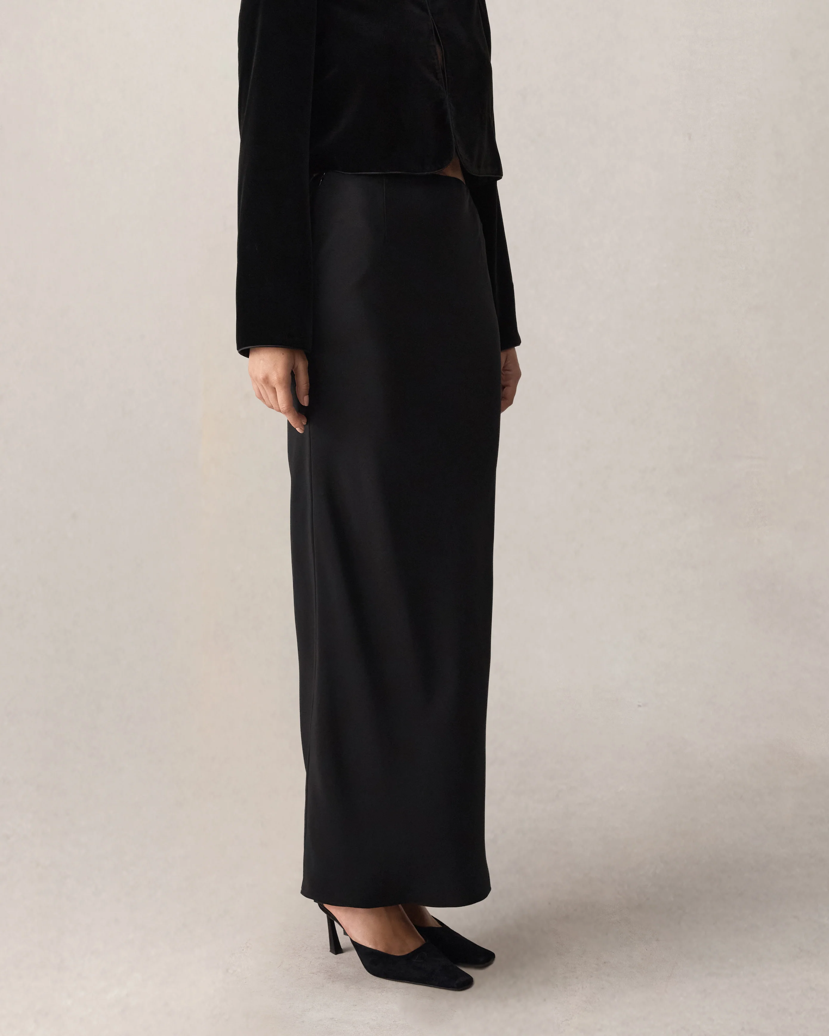 Alana Skirt - Black Silk - Image 8