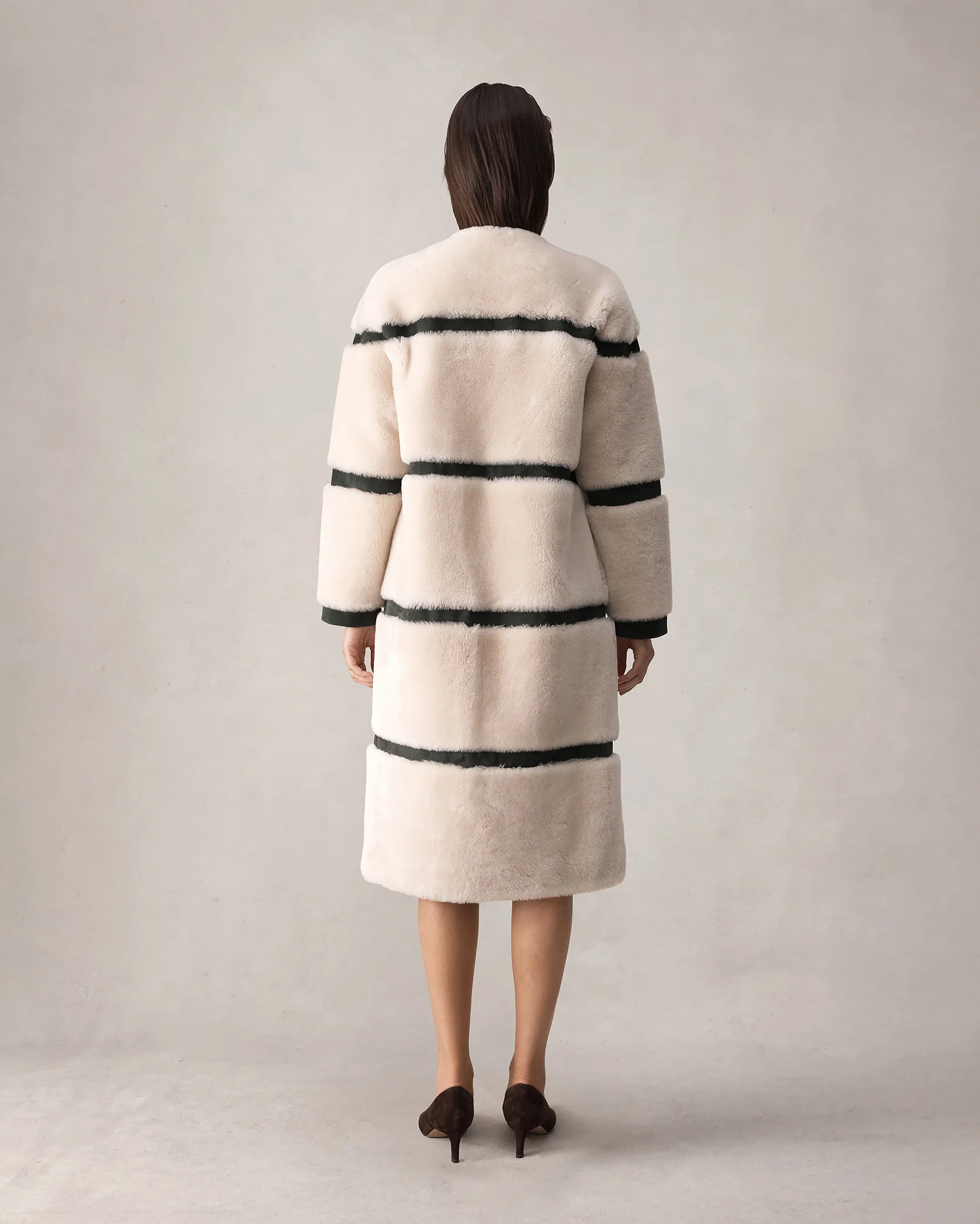 Alexandra Coat - Beige & Forest - Image 6