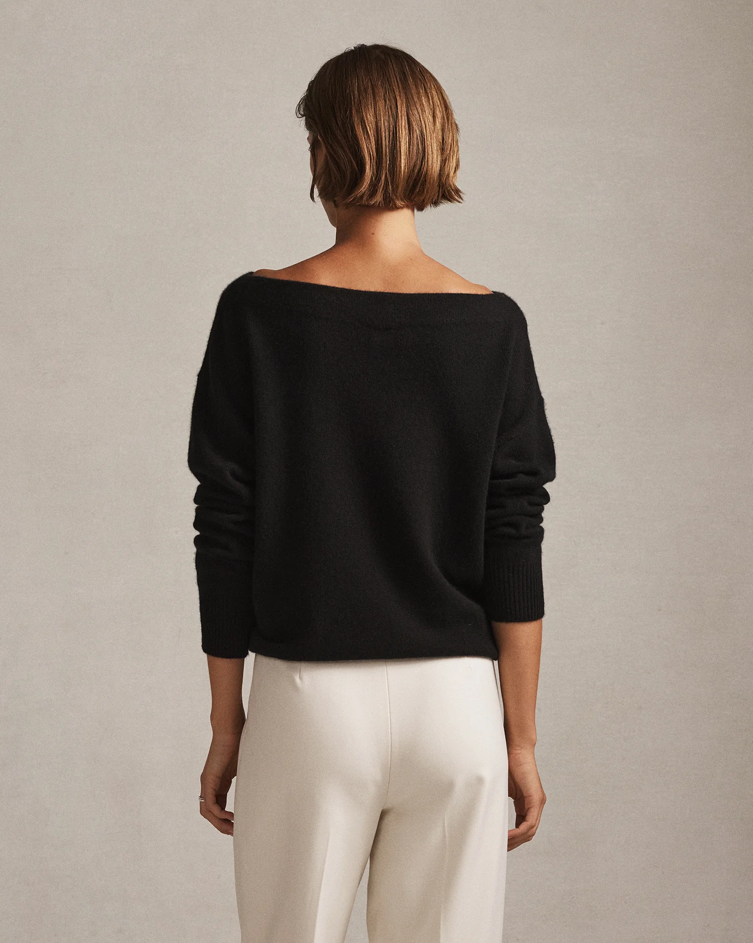 Amélie Boat Neck Sweater - Black - Image 4