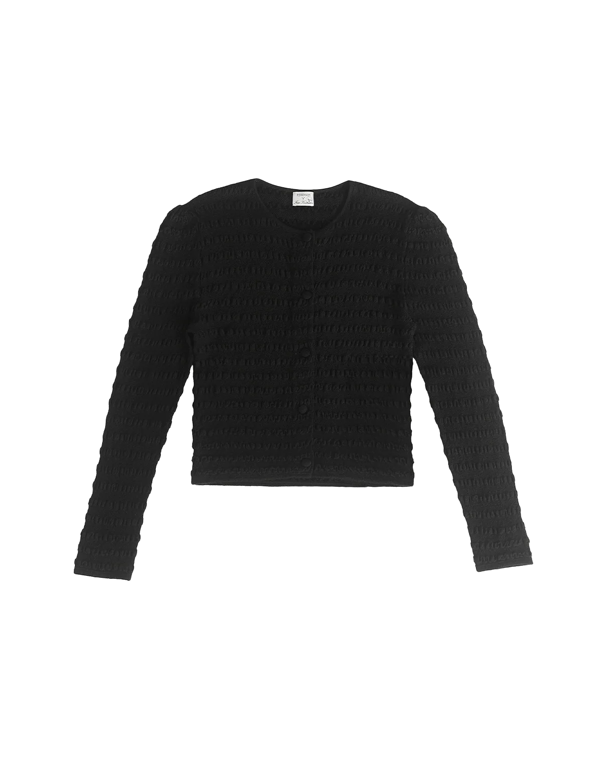 Annie Seersucker Cardigan - Black - Image 5
