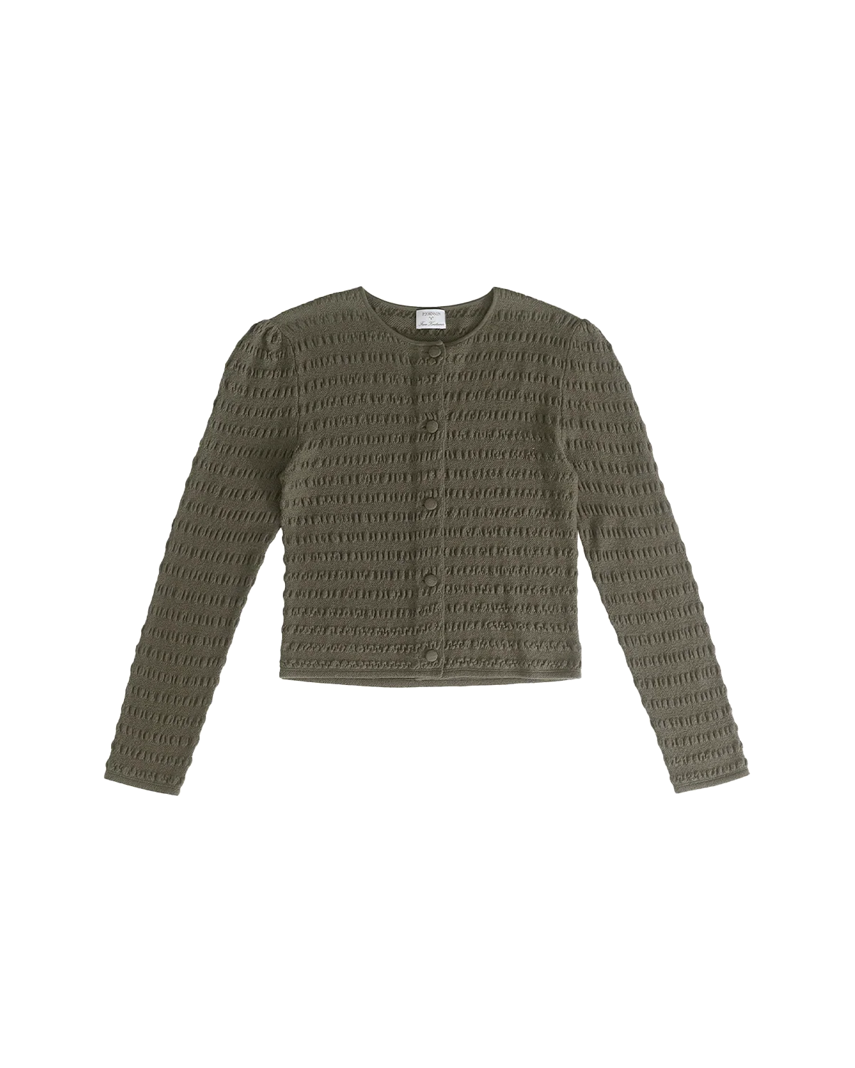 Annie Seersucker Cardigan - Moss - Image 6