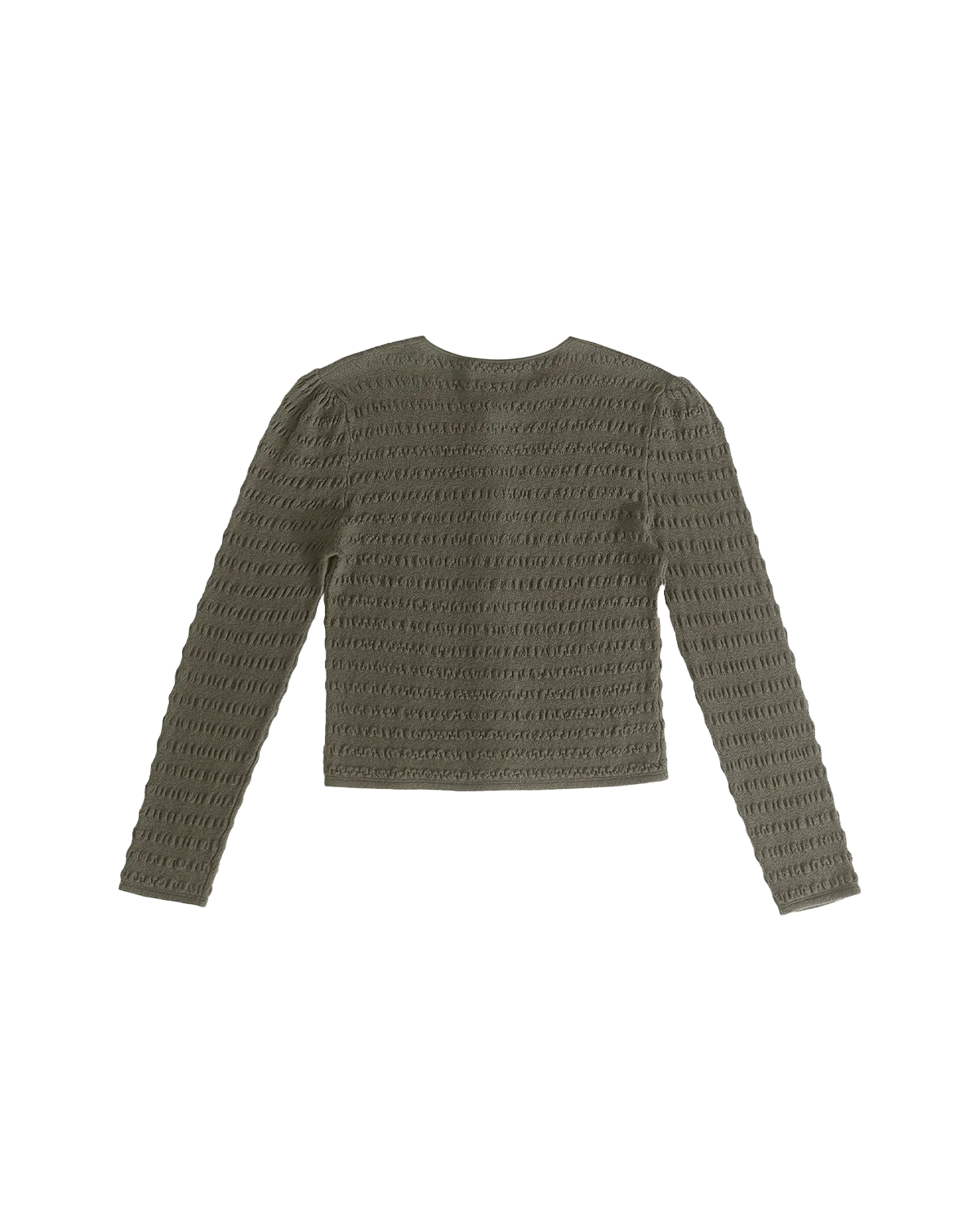 Annie Seersucker Cardigan - Moss - Image 7