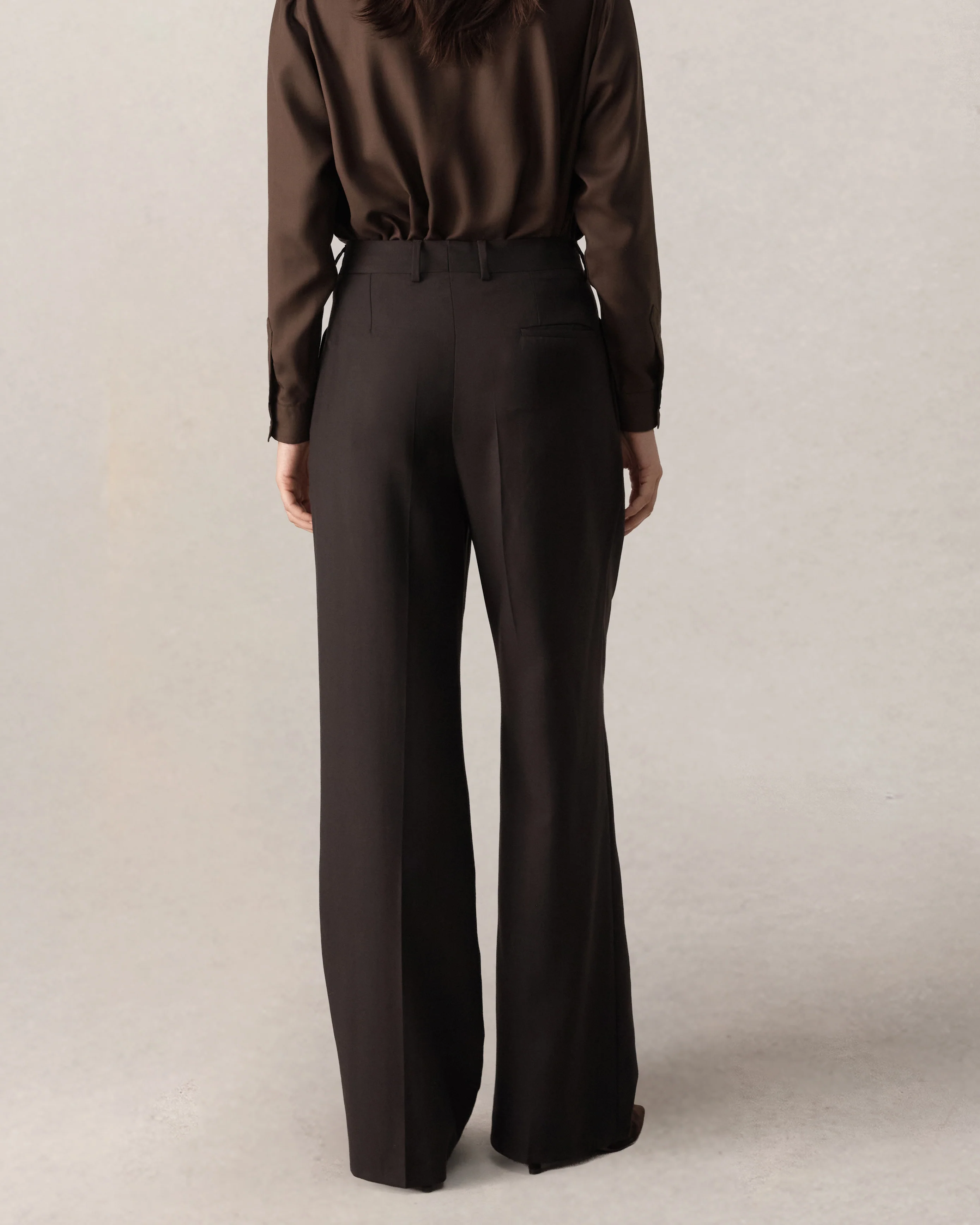 Ava Pleated Trouser - Espresso - Image 6