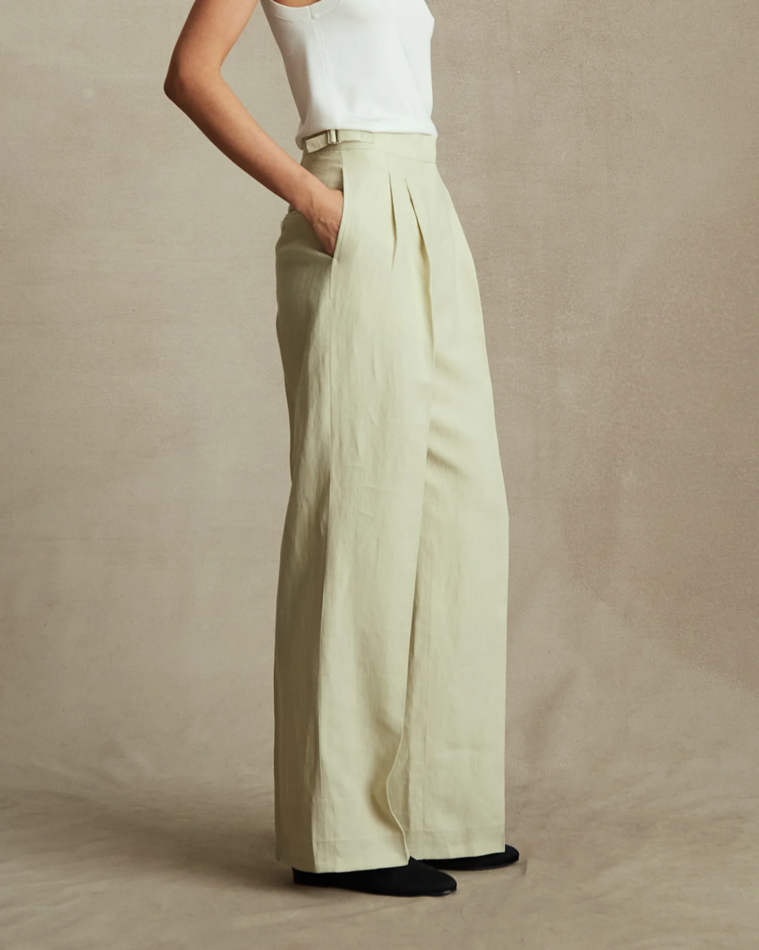 Beige Linen Perriand Trousers - Image 3