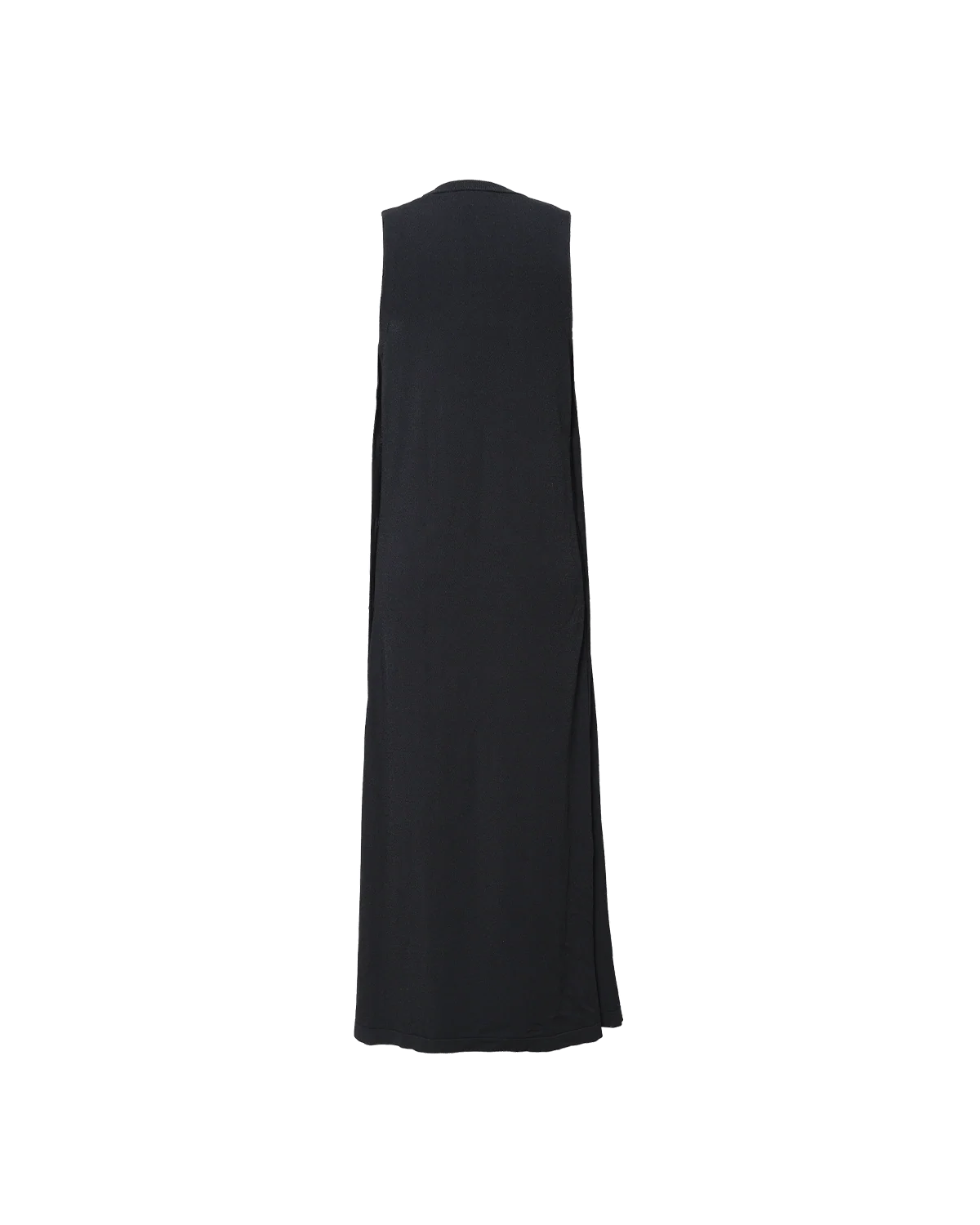 Crepe Knit Button Dress - Black - Image 8