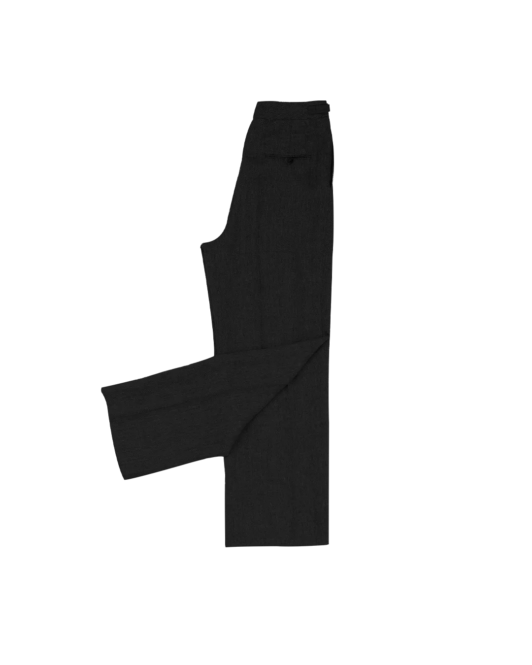 Black Herringbone Perriand Trousers - Image 4