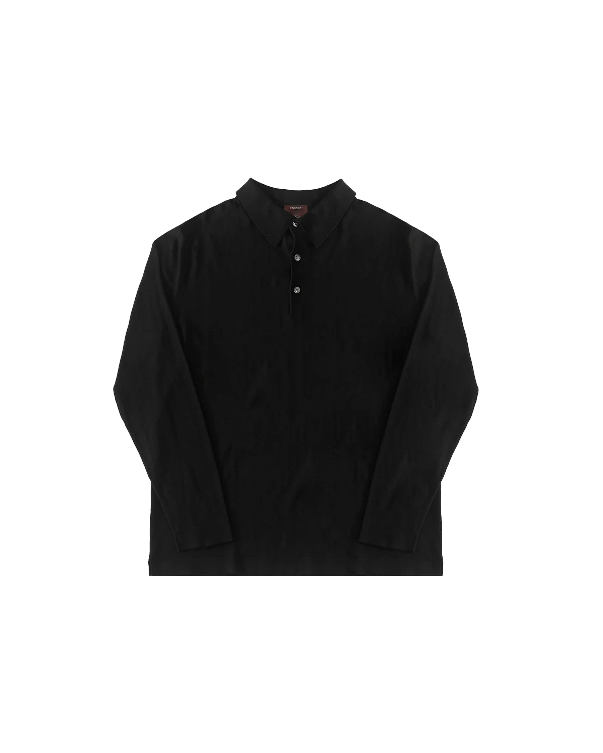 Ice Cotton Long Sleeve Polo - Black - Image 6