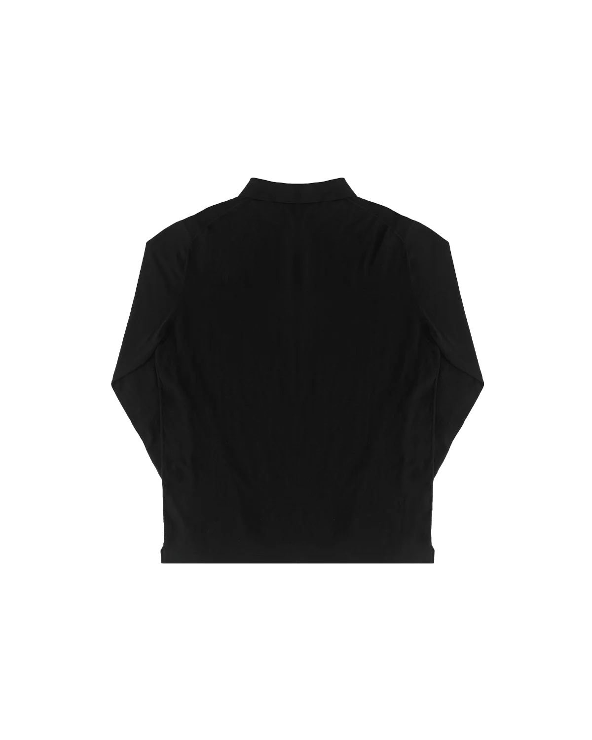 Ice Cotton Long Sleeve Polo - Black - Image 7