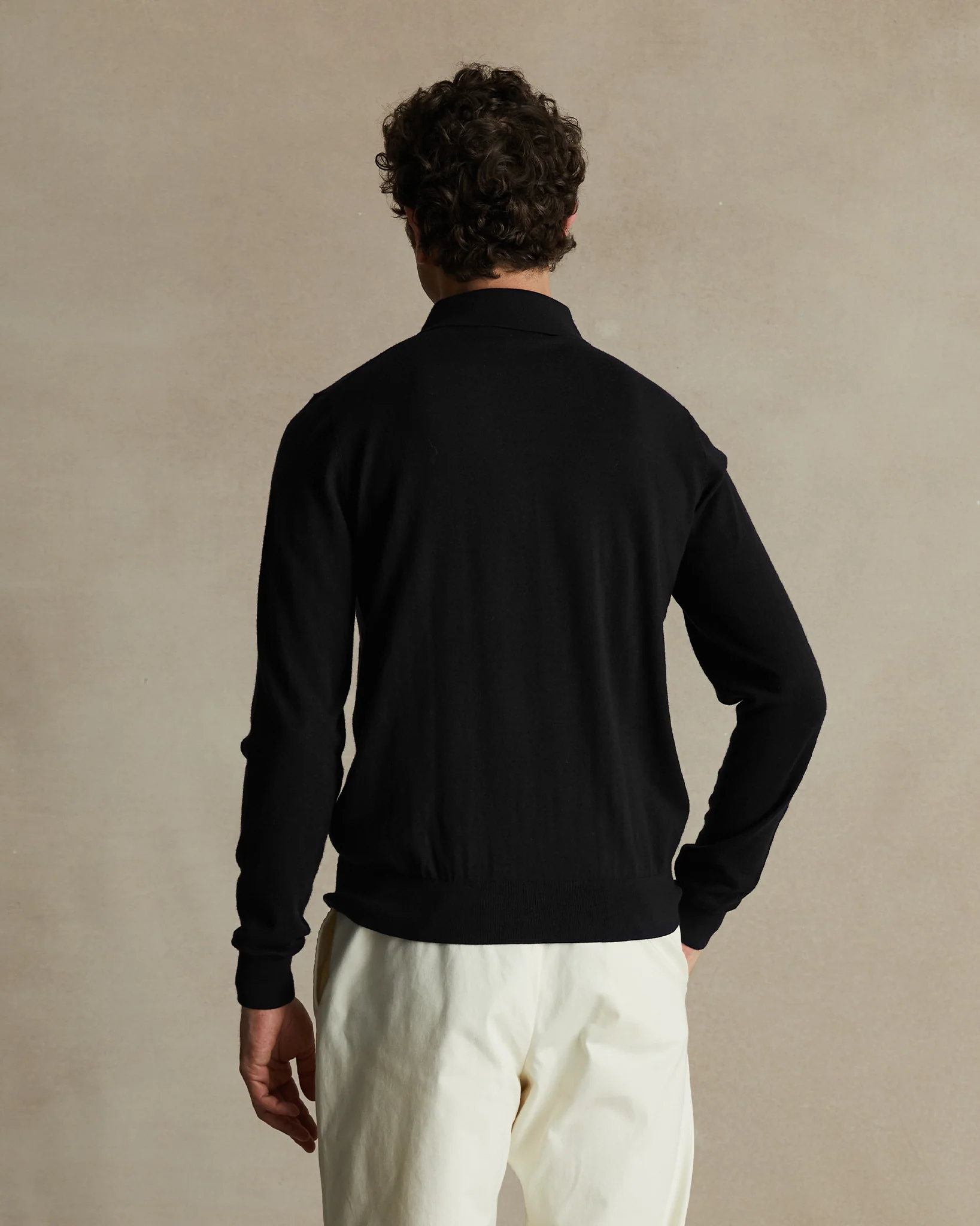 Merino Polo - Black - Image 5