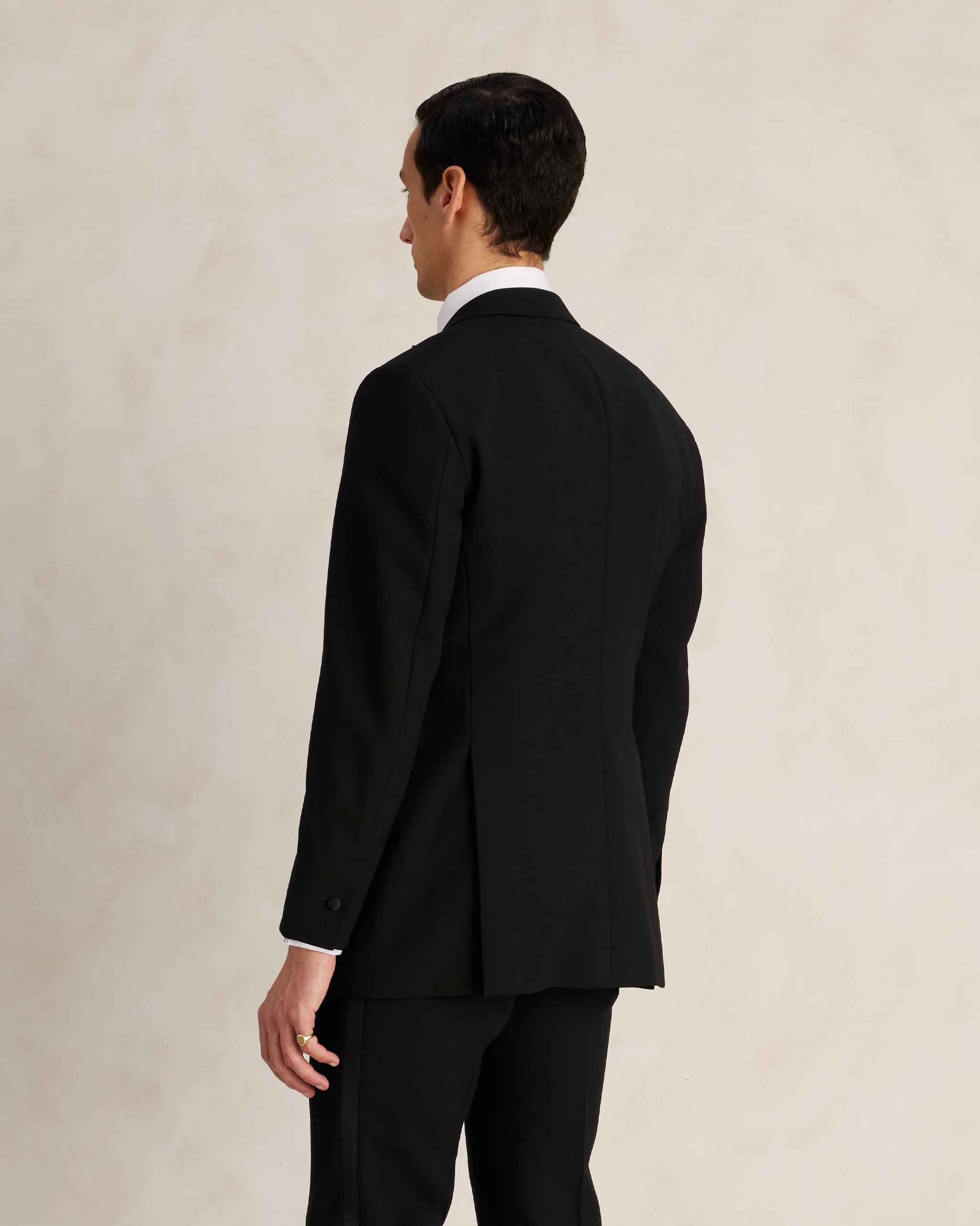 Black Peak Lapel Tuxedo Jacket - Image 3