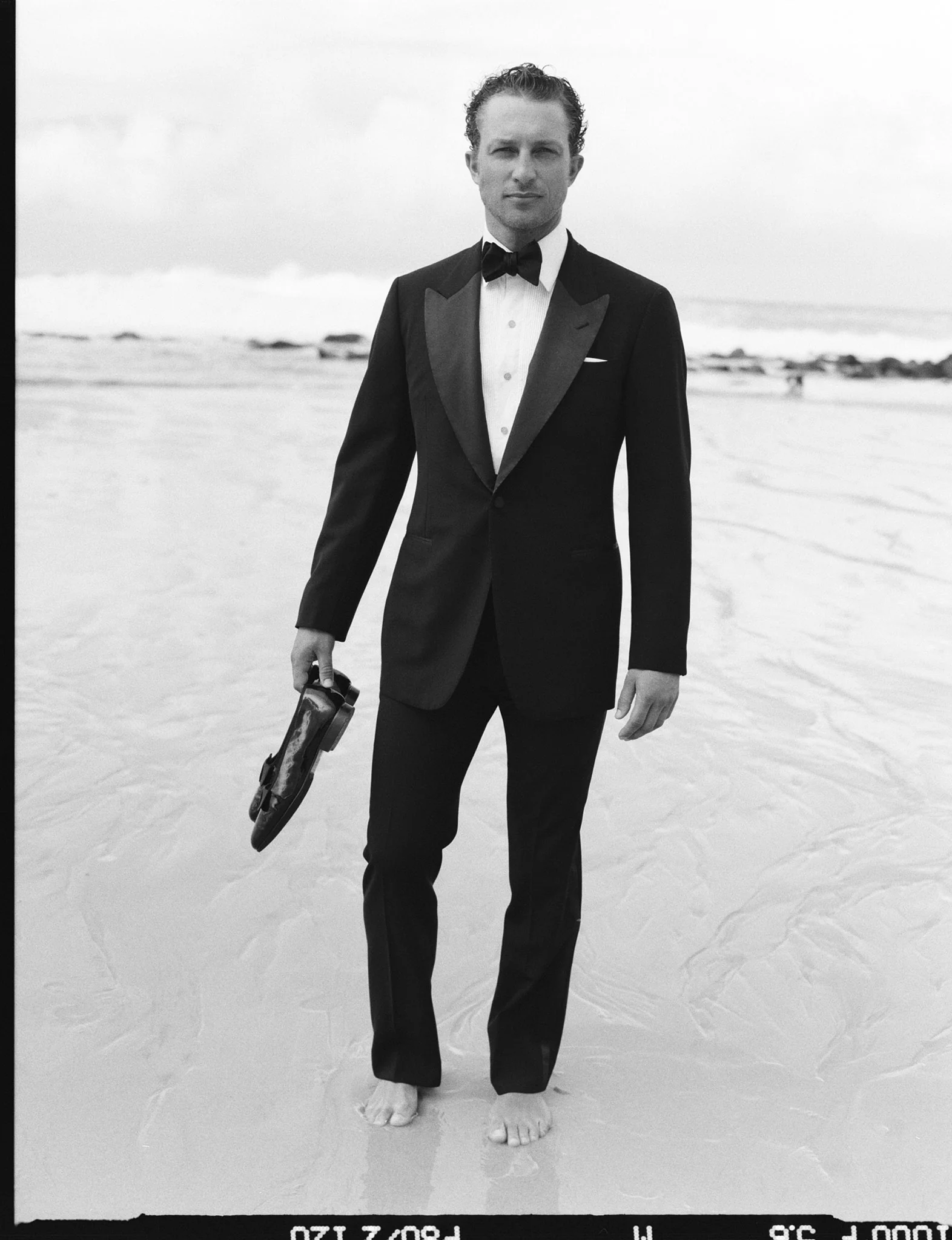 Black Peak Lapel Tuxedo Jacket - Image 4