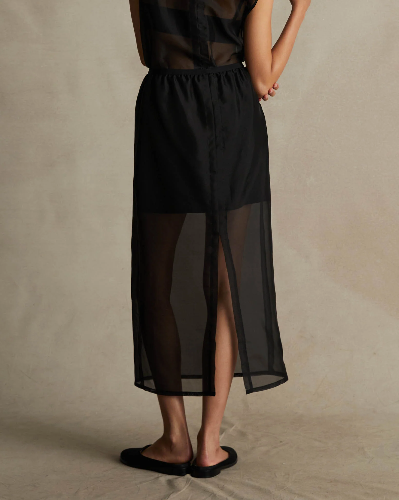 Organza Devon Skirt - Black - Image 3
