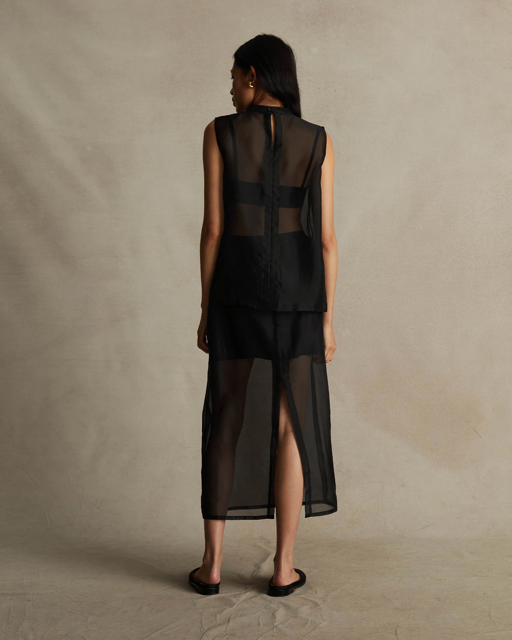 Organza Devon Skirt - Black - Image 4