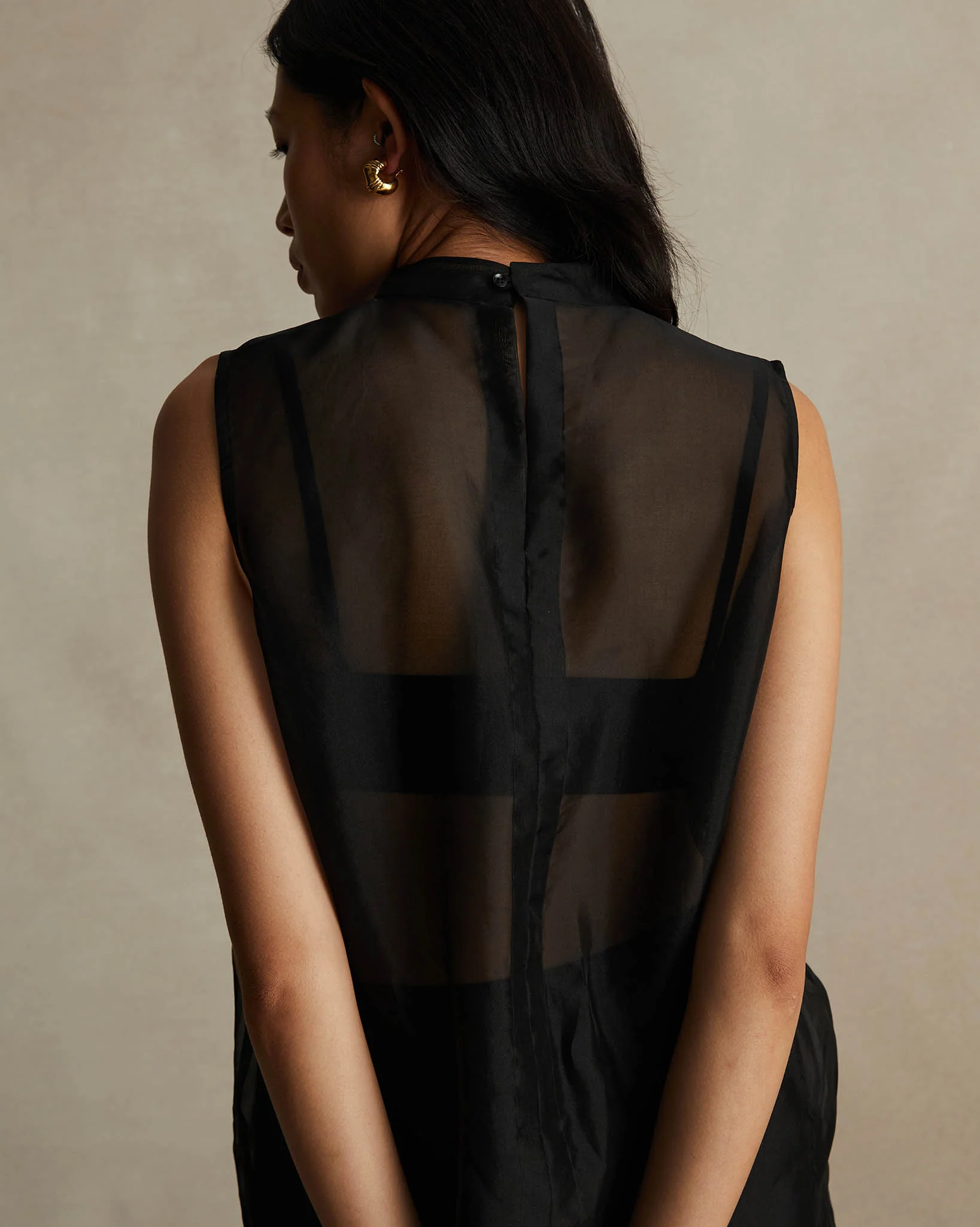 Organza Devon Top - Black - Image 3