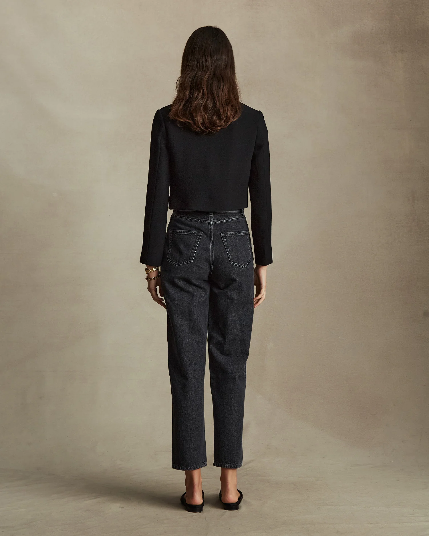 Black Crepe Corta Jacket - Image 3