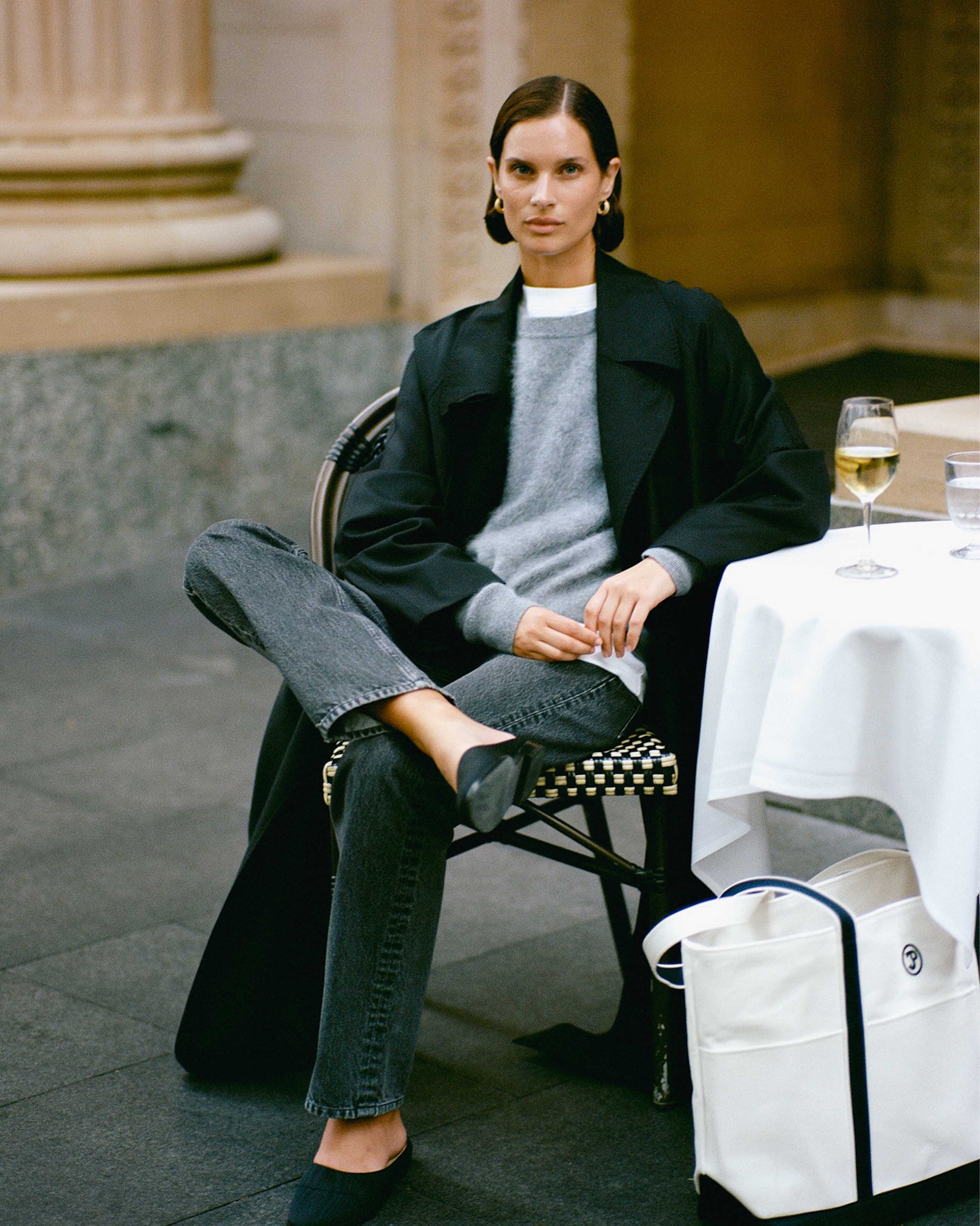 Black Wool Trench Coat - Image 5