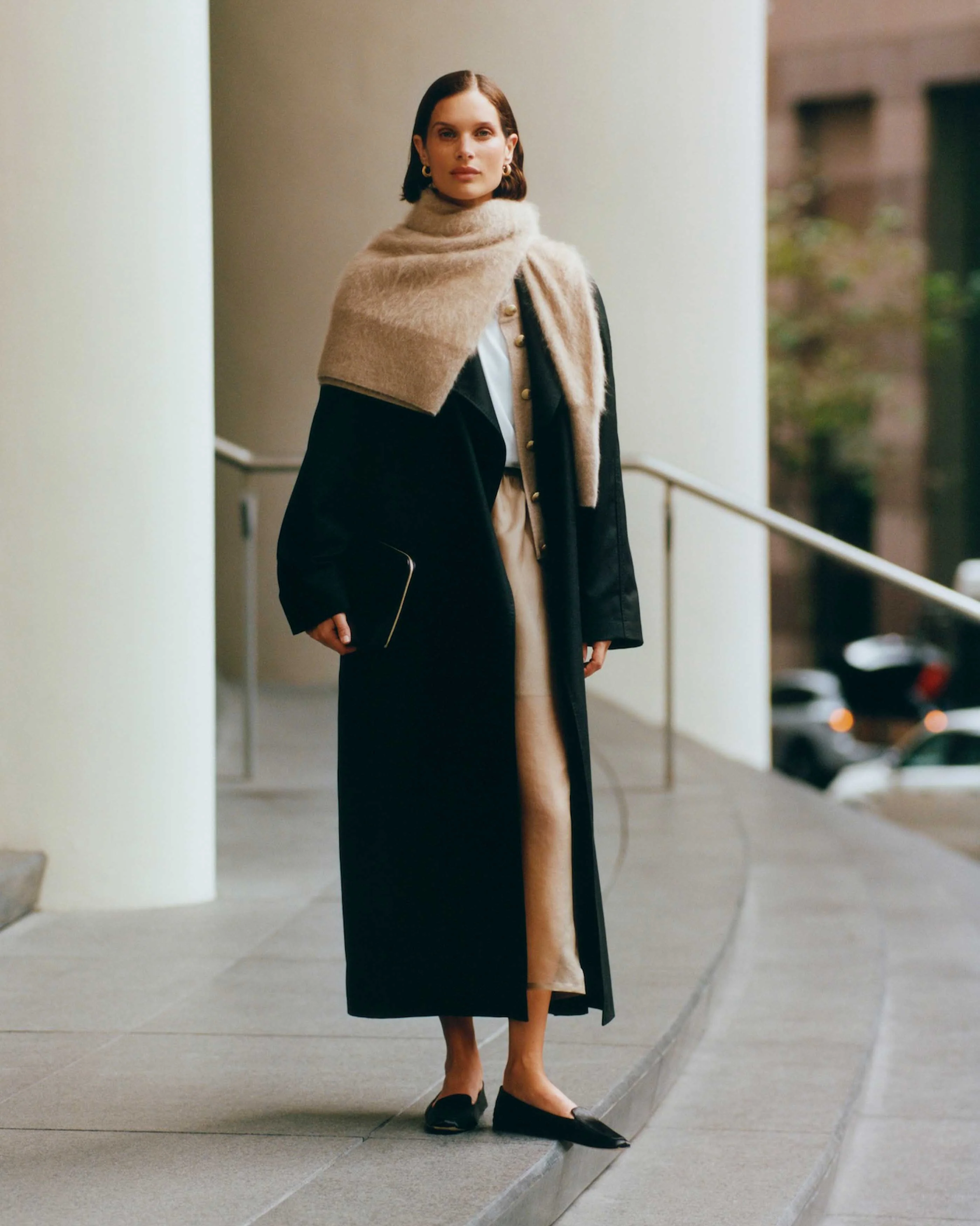 Black Wool Trench Coat - Image 6