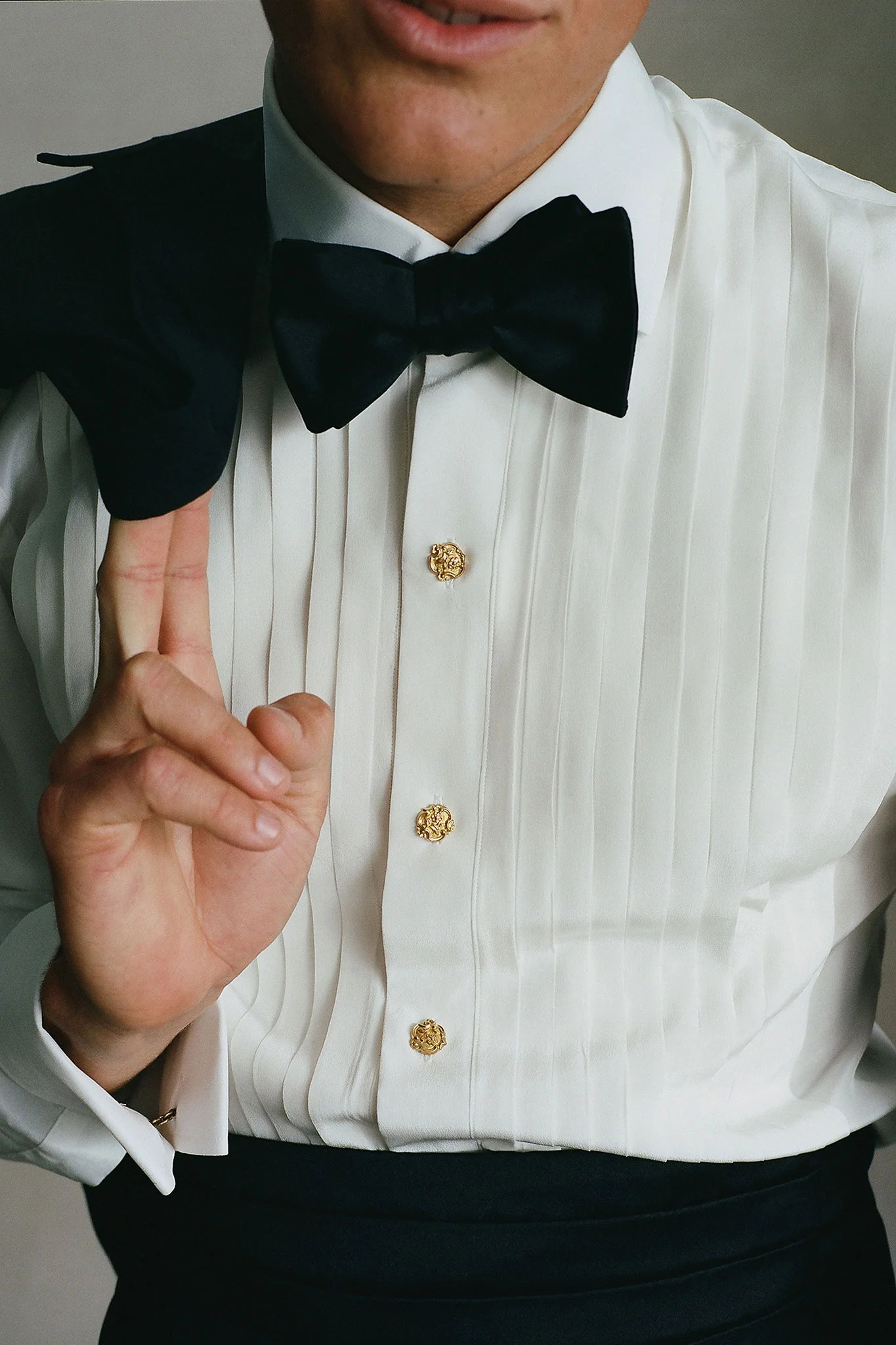 Bow Tie - Black Satin - Image 3