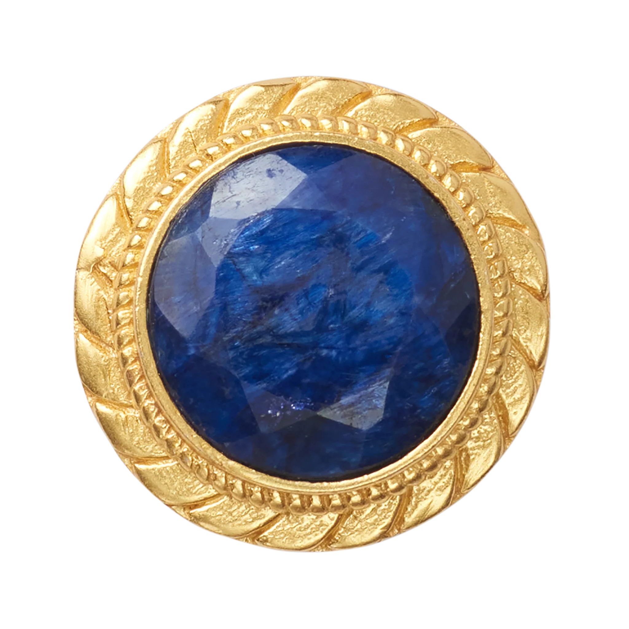 Blue Stone Button Large