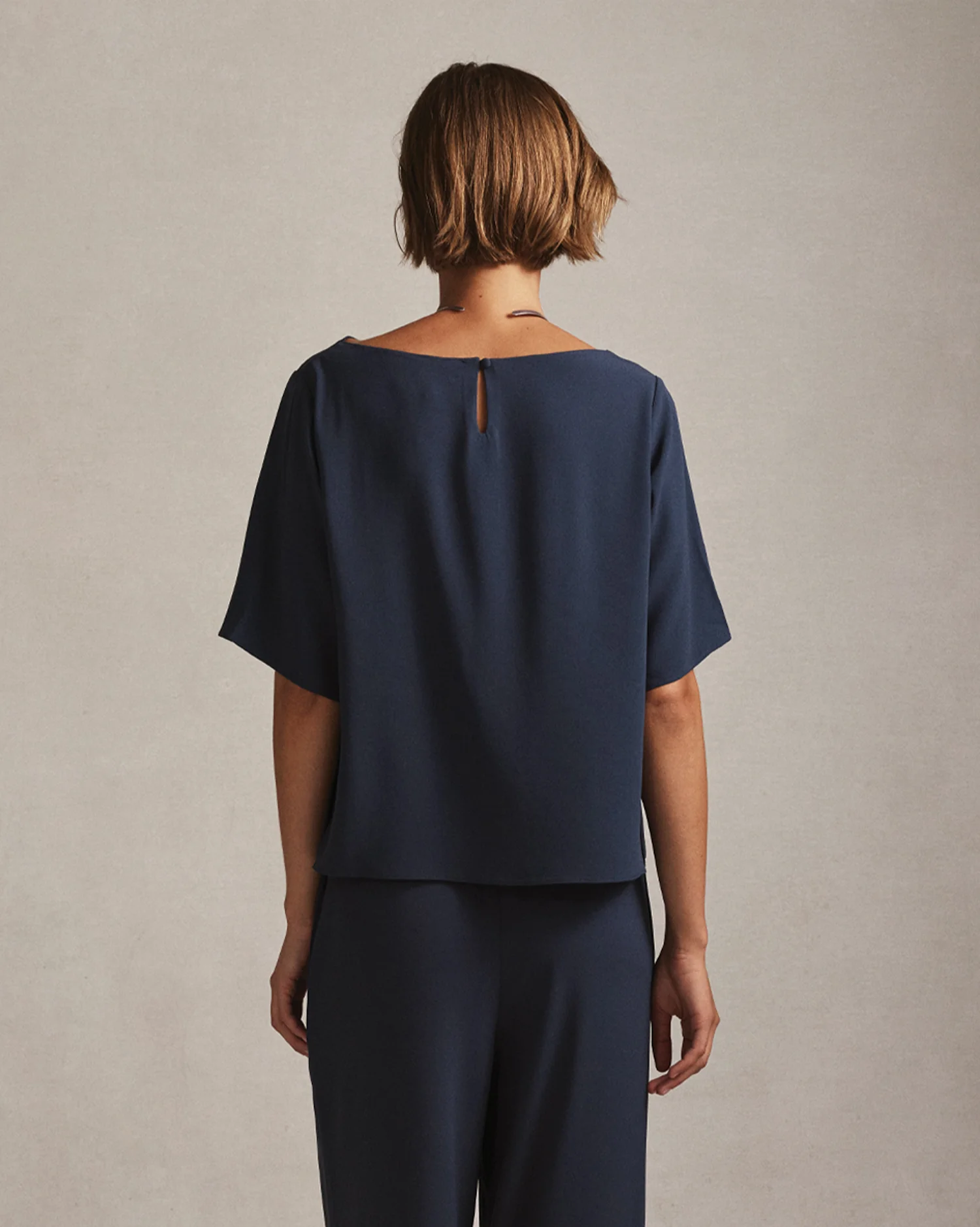 Boat Neck Top - Oily Blue - Image 4