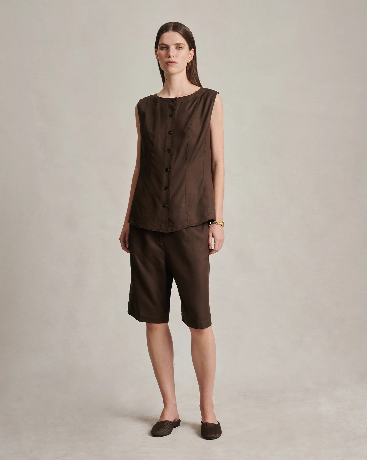 Bodice Top - Chocolate Dupioni - Image 2