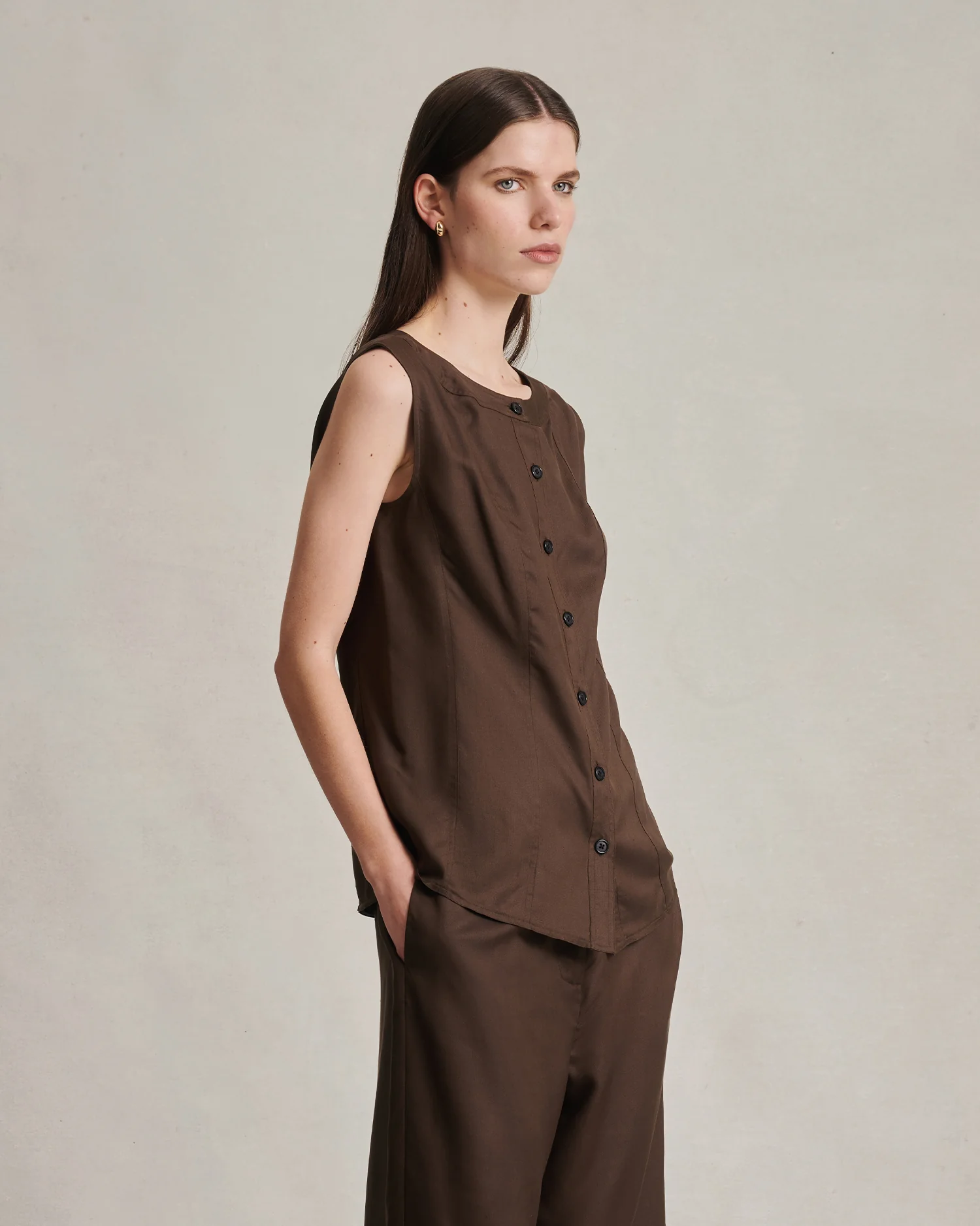 Bodice Top - Chocolate Dupioni - Image 3