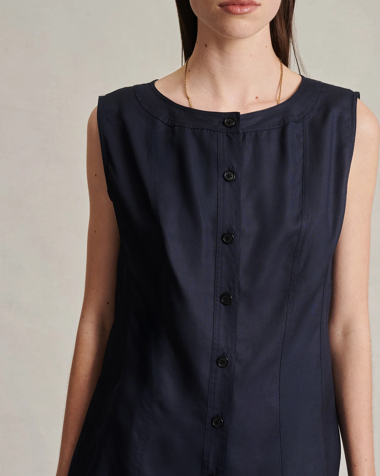 Bodice Top - Navy Dupioni - Image 3