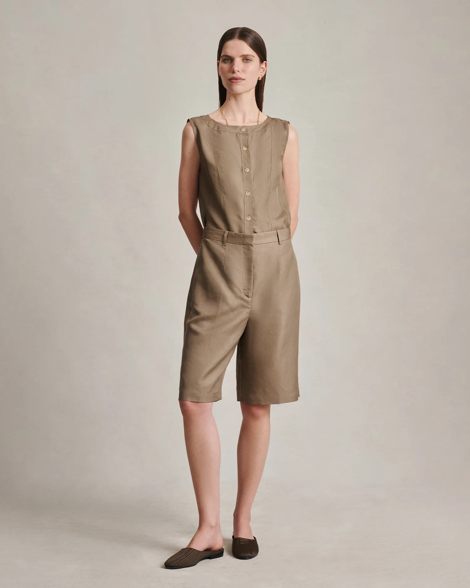 Bodice Top - Taupe Dupioni - Image 2