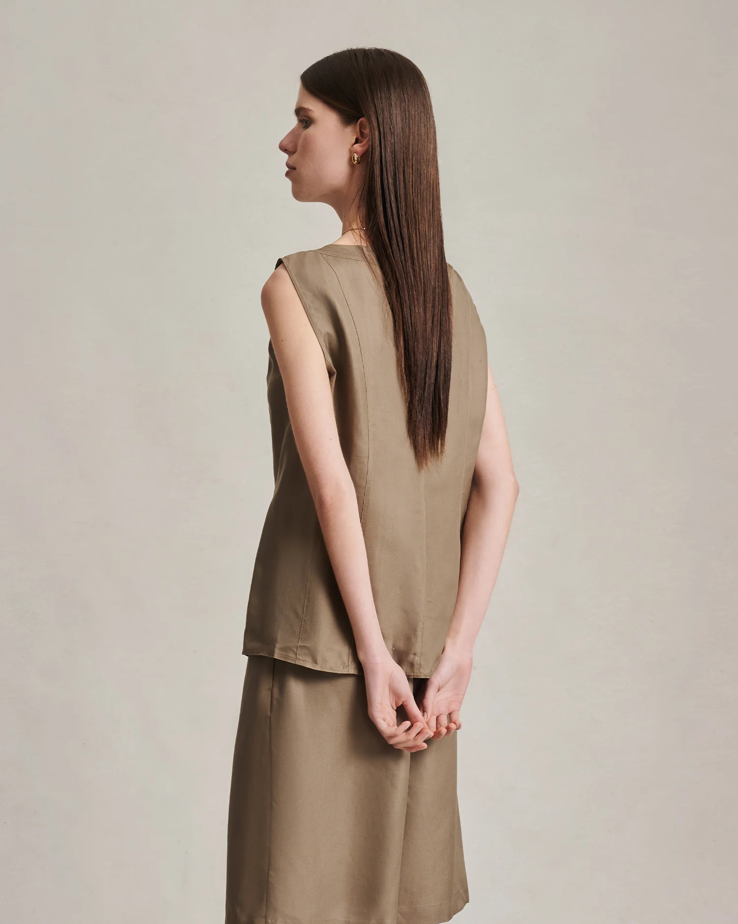 Bodice Top - Taupe Dupioni - Image 4