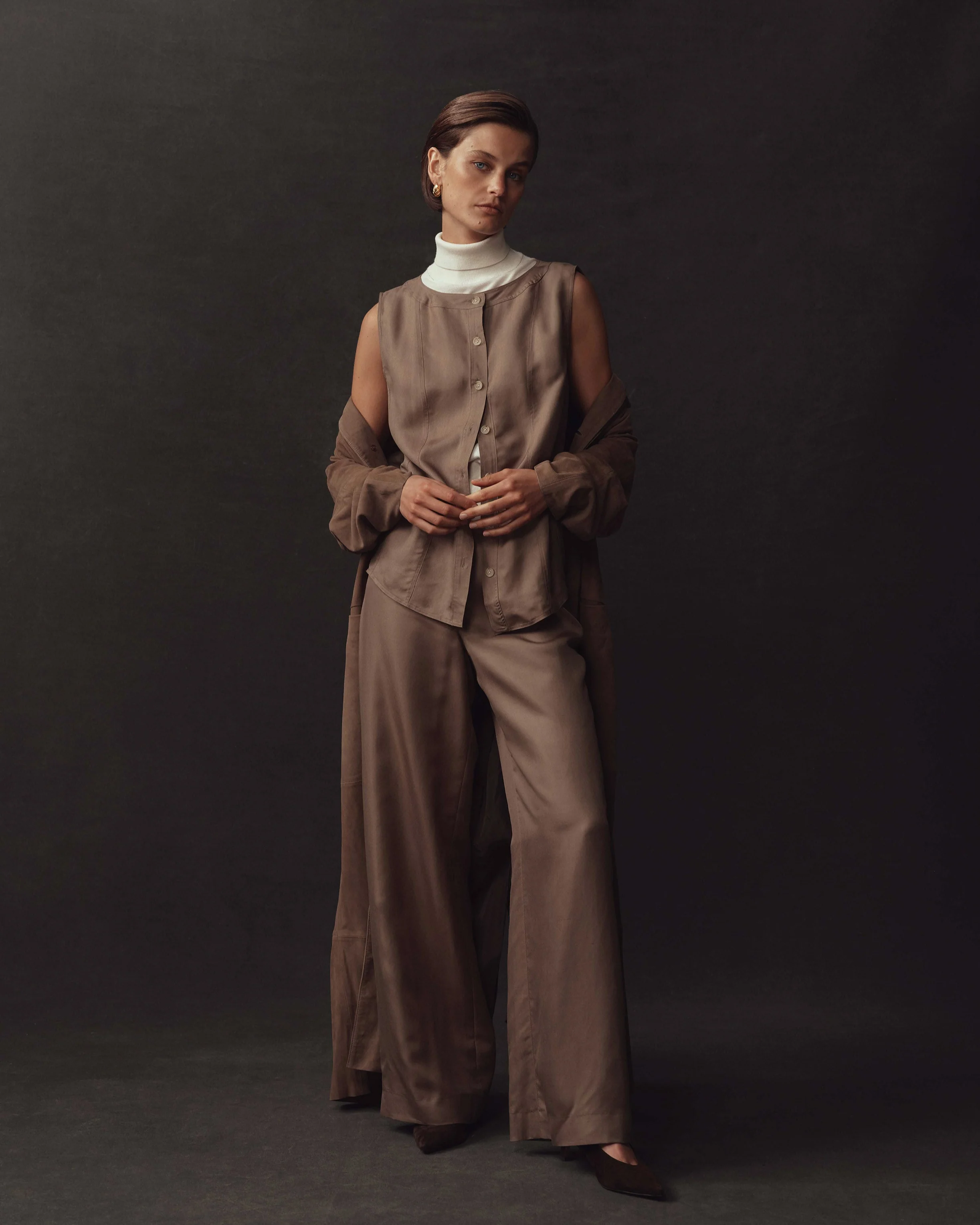 Bodice Top - Taupe Dupioni - Image 5