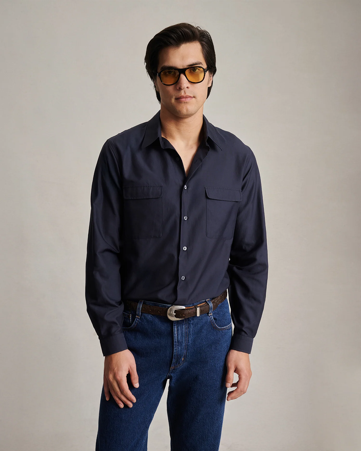 Bonnard Shirt - Navy - Image 3