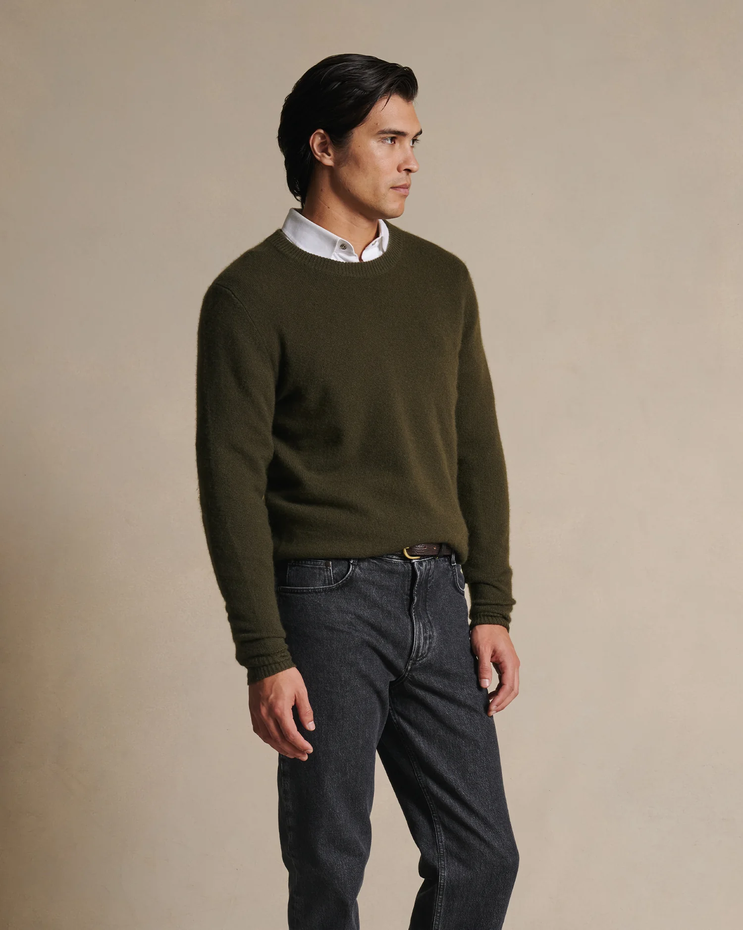 Cashmere Crew Neck - Milanese Green - Image 4