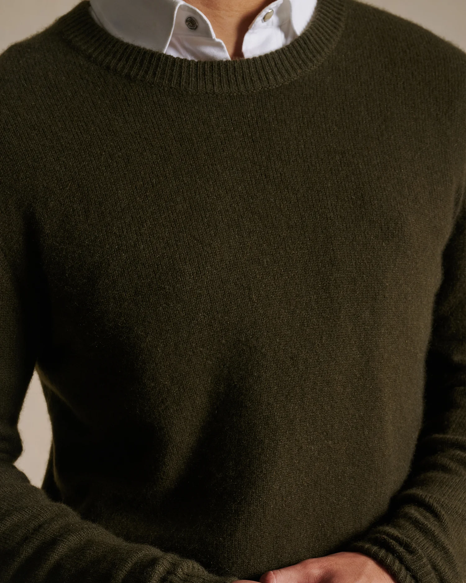 Cashmere Crew Neck - Milanese Green - Image 5