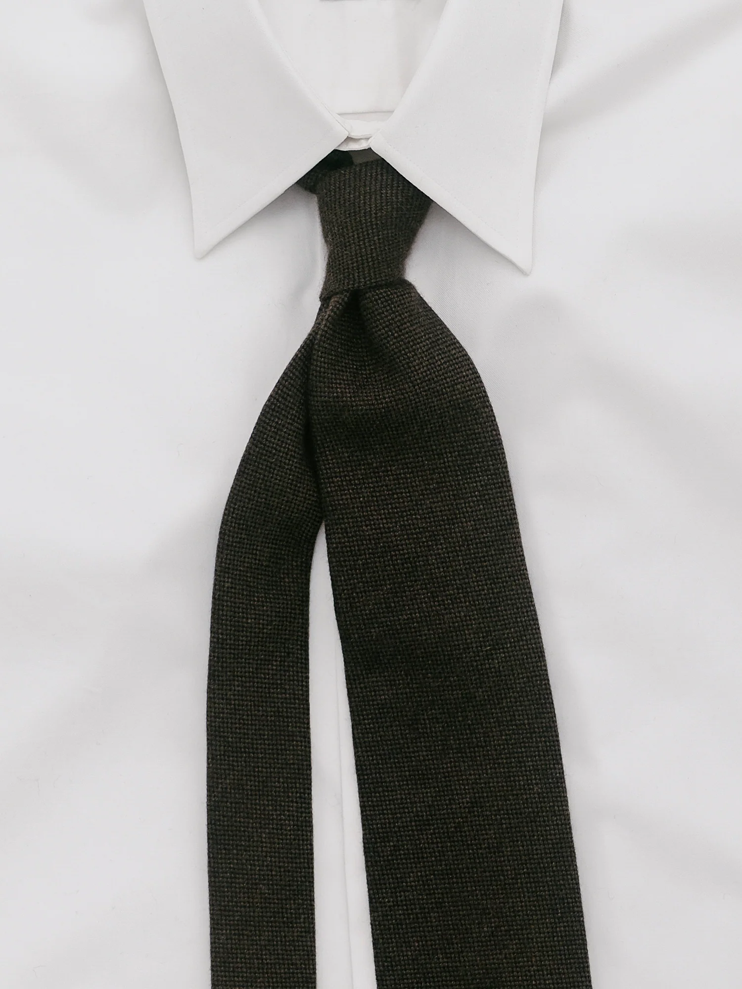 Cashmere Oxford Tie - Brown - Image 4