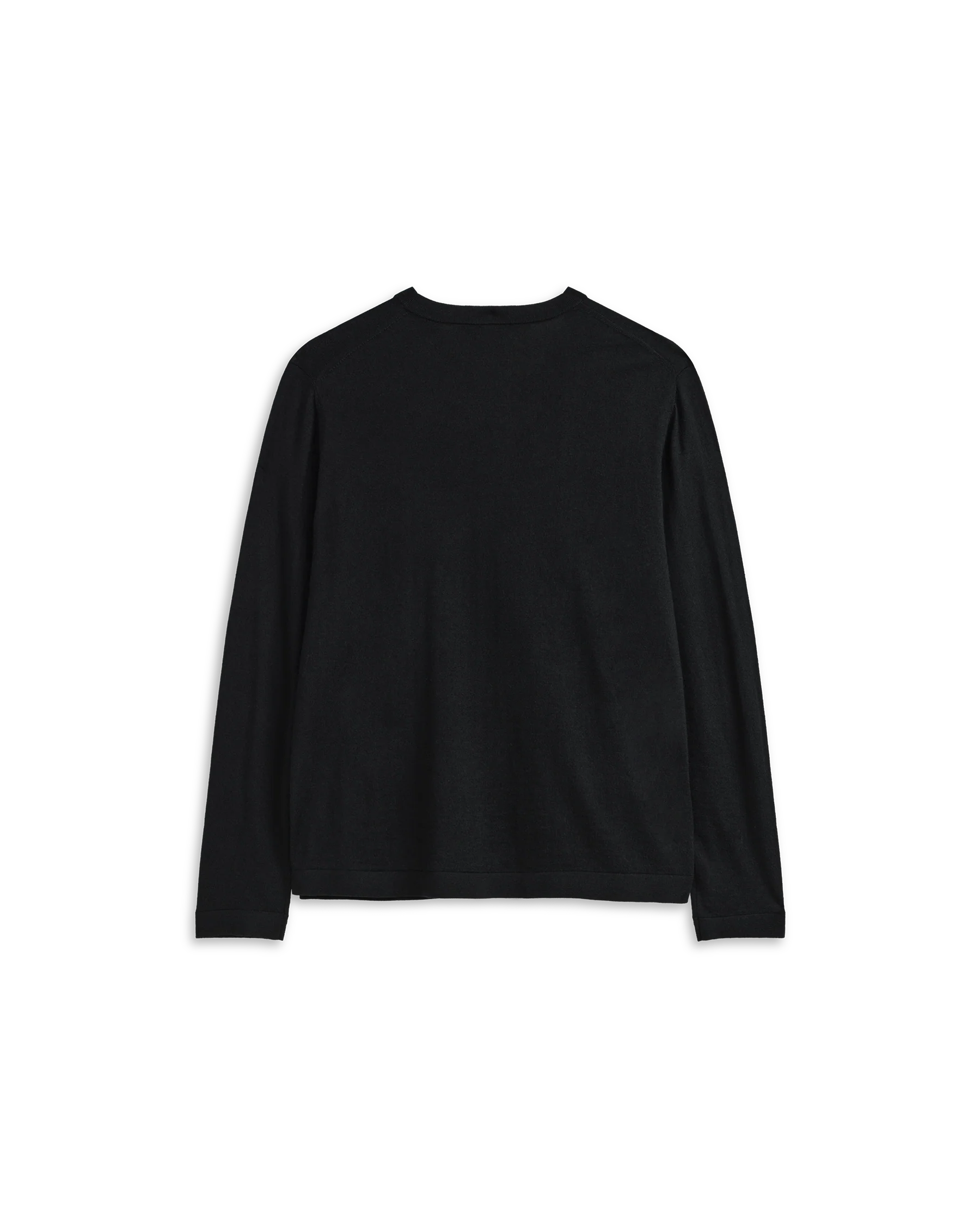 Cashmere Silk Superfine Crew Neck - Black - Image 3