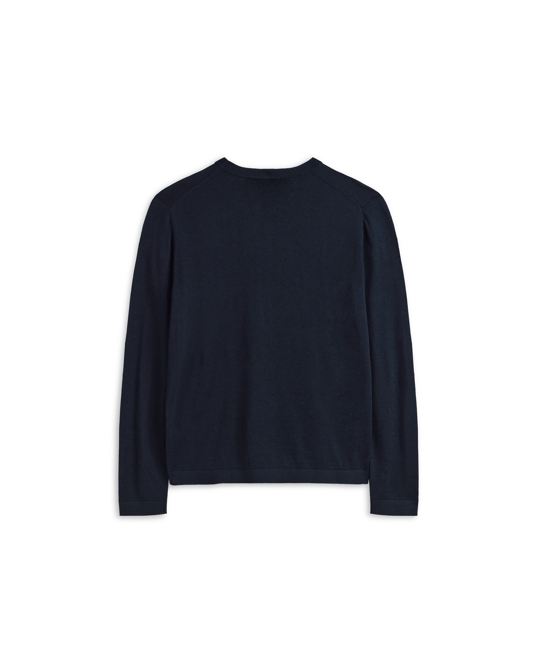 Cashmere Silk Superfine Crew Neck - Navy - Image 3