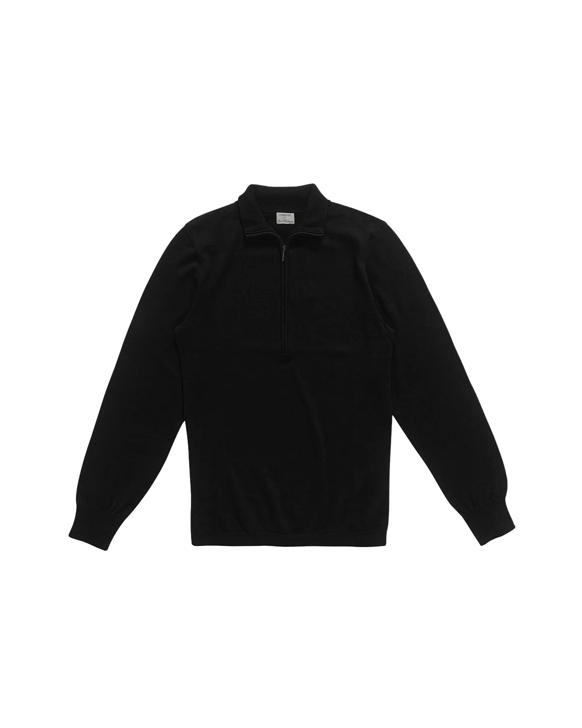 Cass Merino Quarter Zip - Black - Image 5