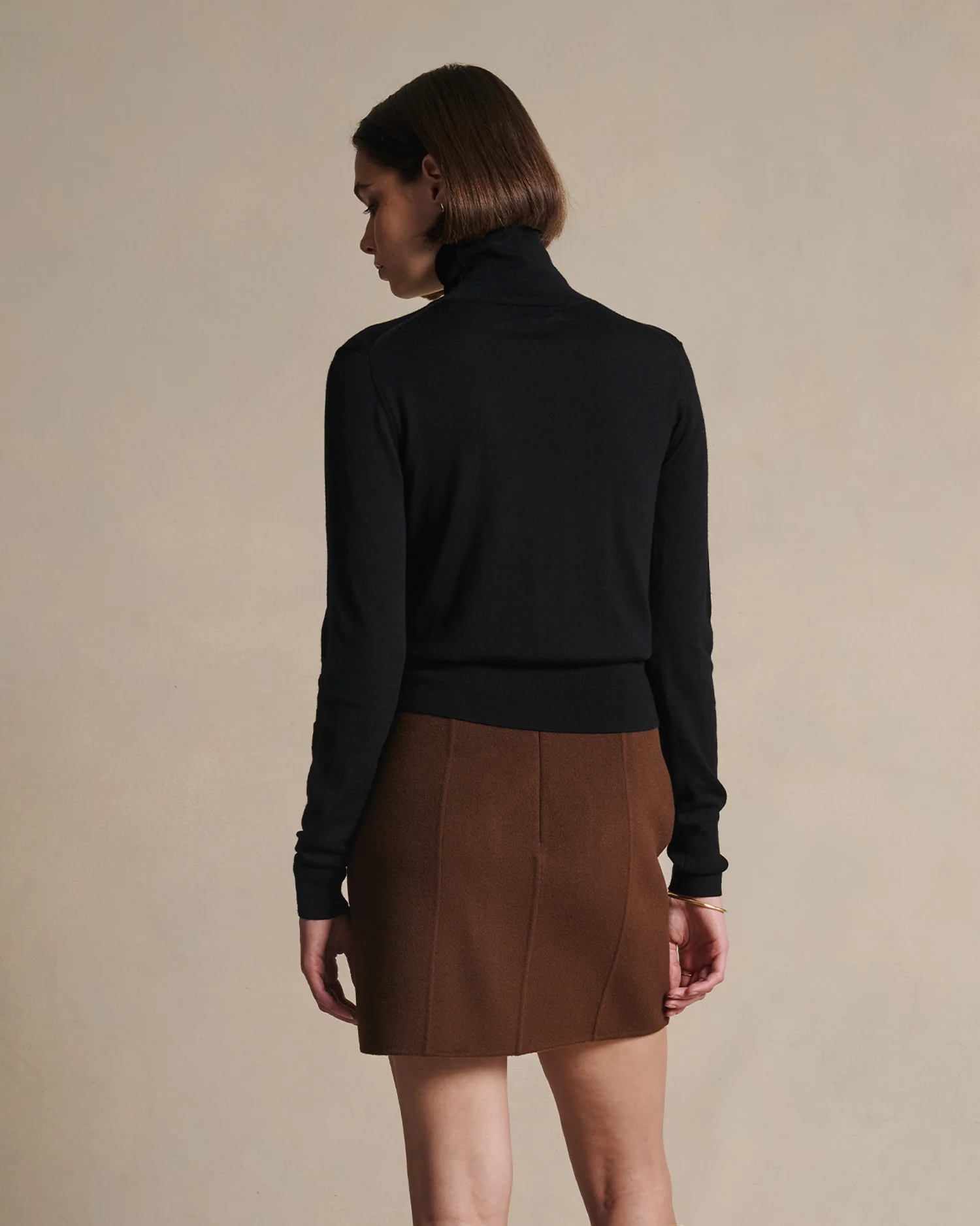 Cass Merino Roll Neck - Black - Image 6