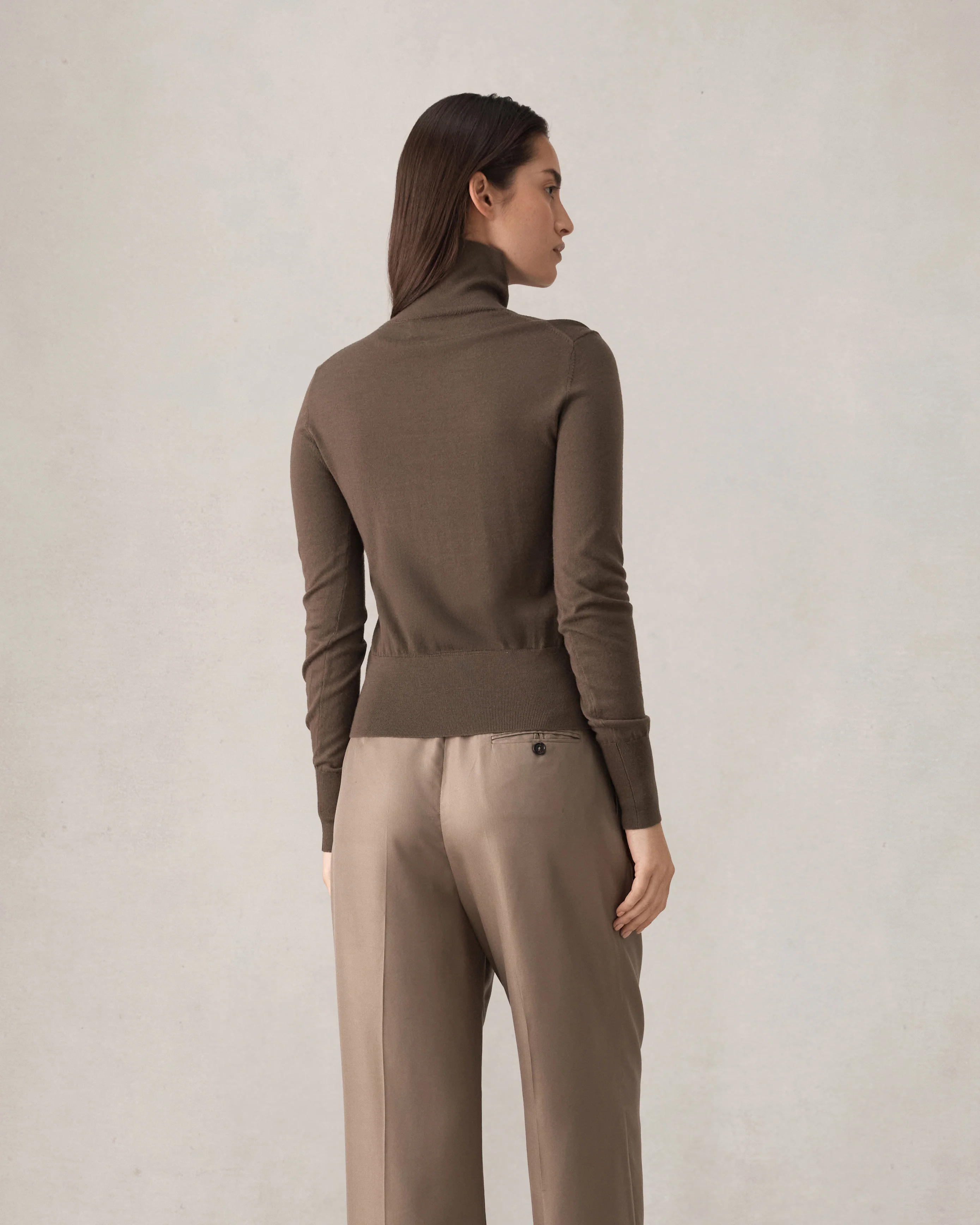 Cass Merino Roll Neck - Moss - Image 5