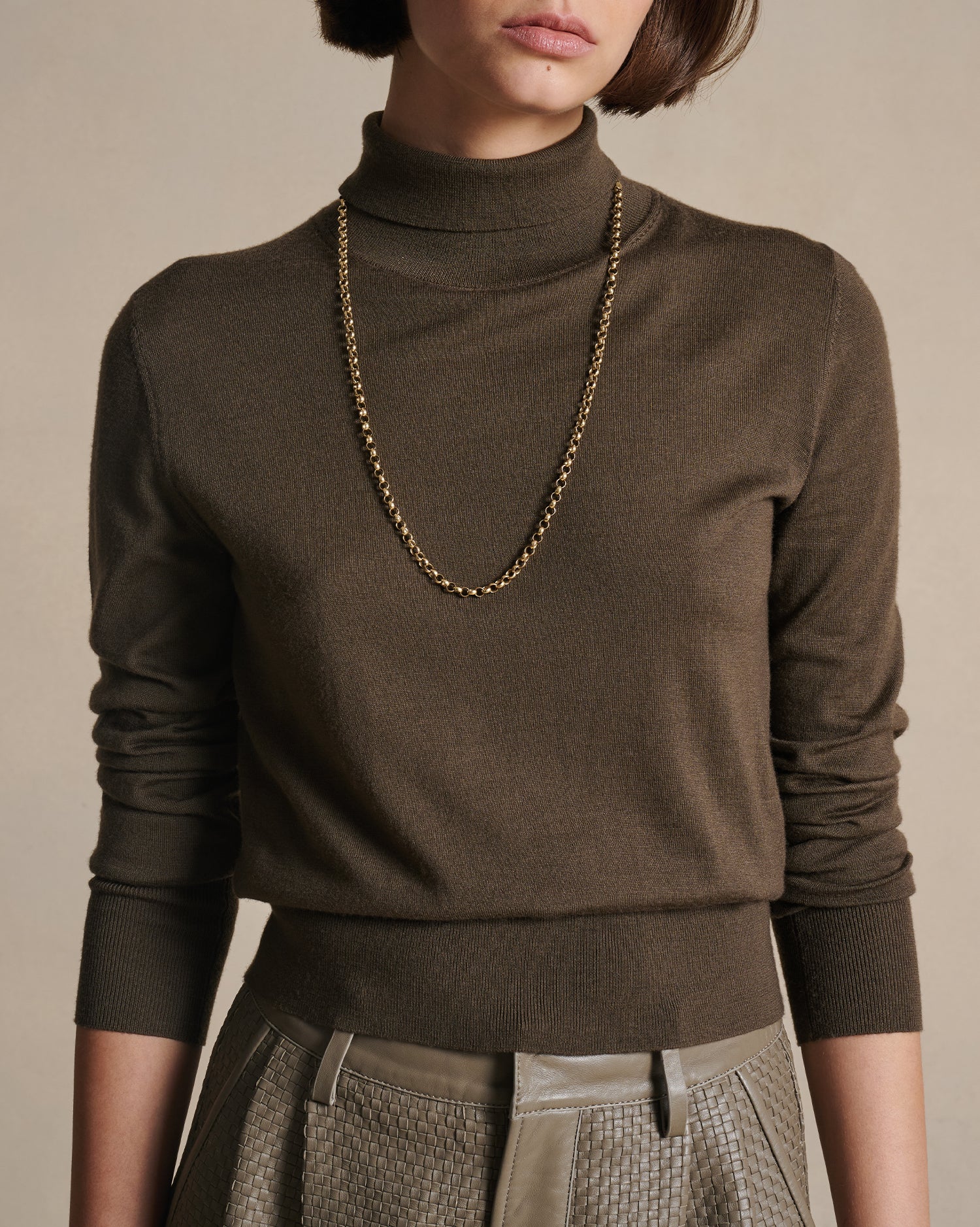 Cass Merino Roll Neck - Moss - Image 7