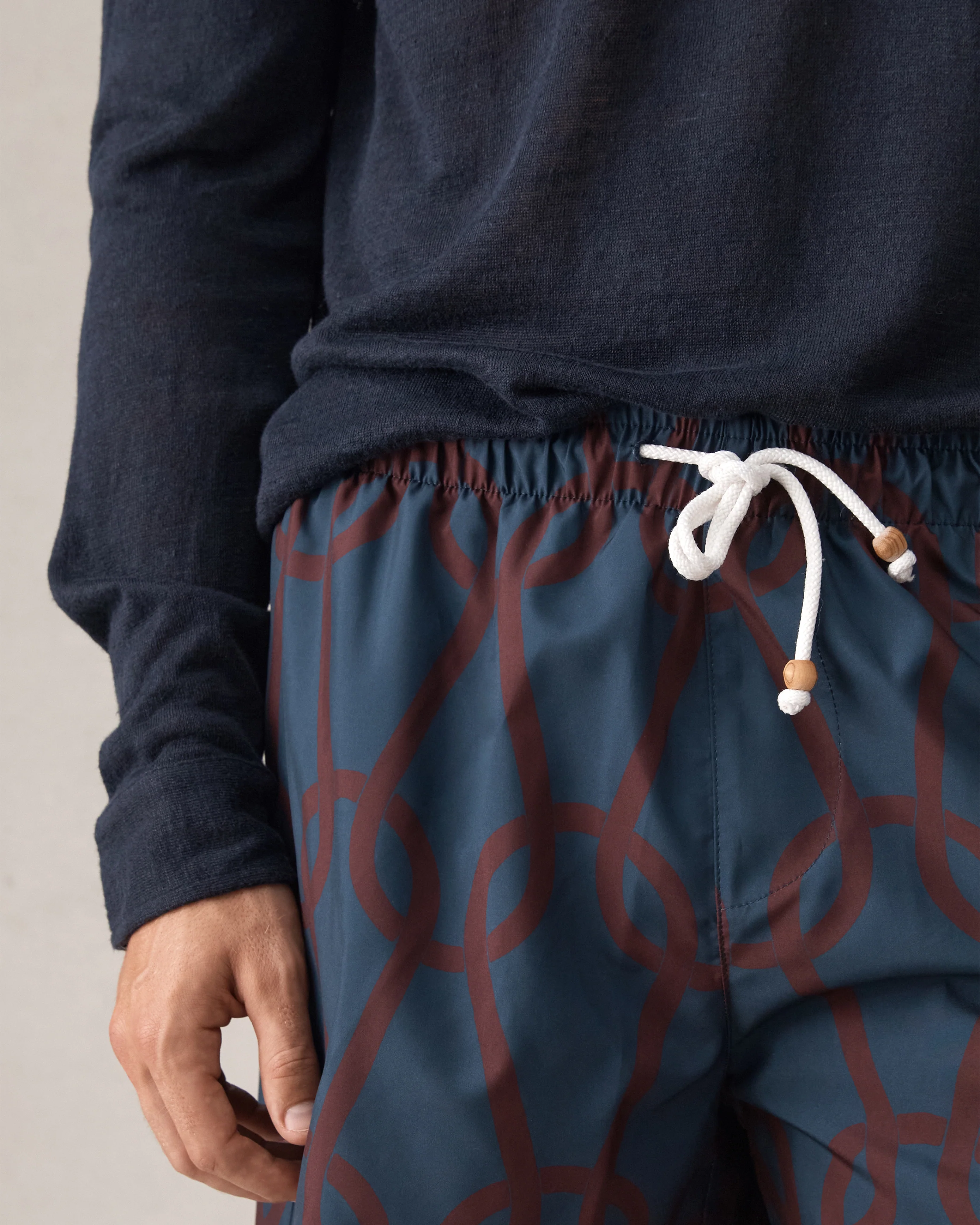 Chainmail Swim Short - Bordeaux - Image 4