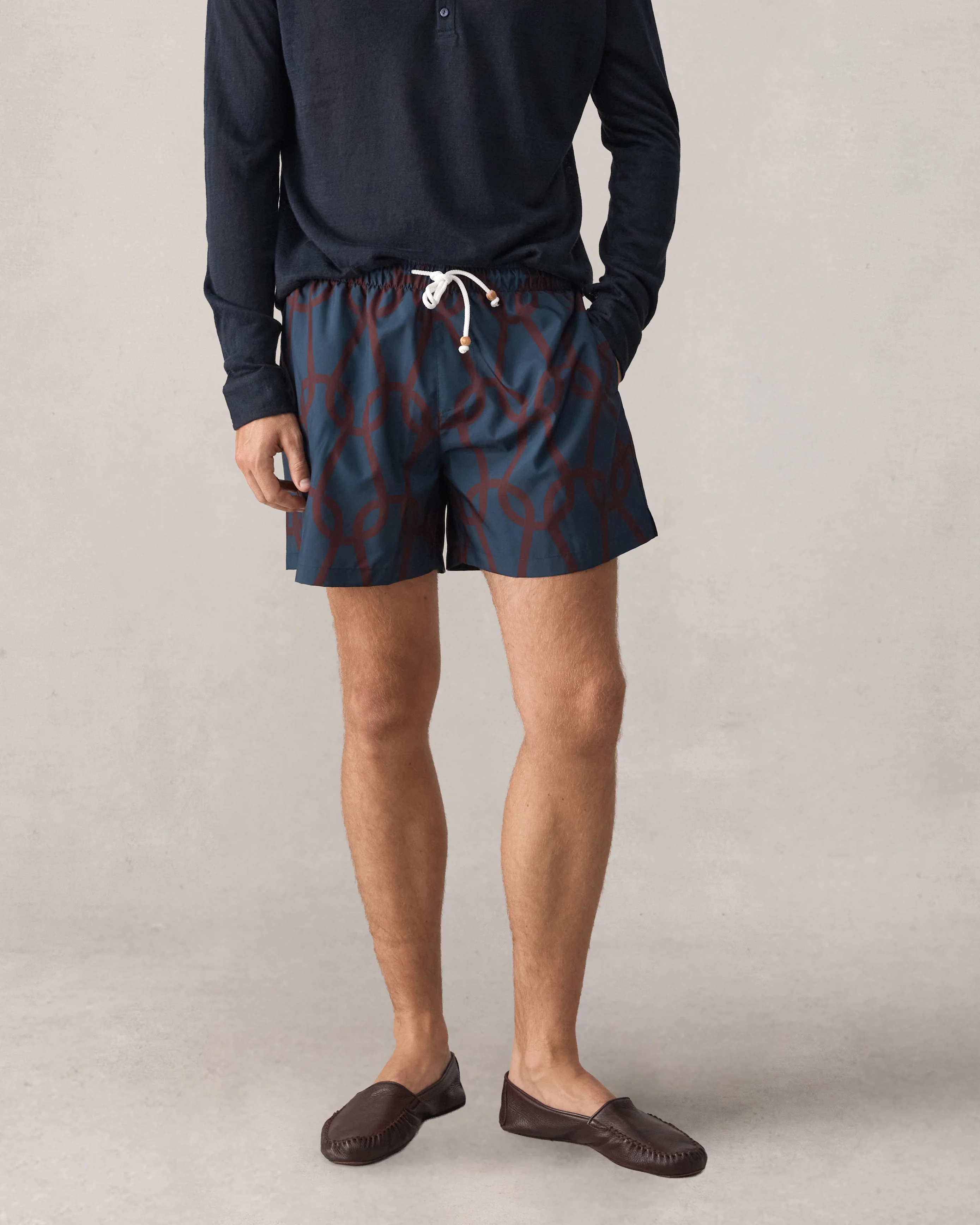 Chainmail Swim Short - Bordeaux - Image 5
