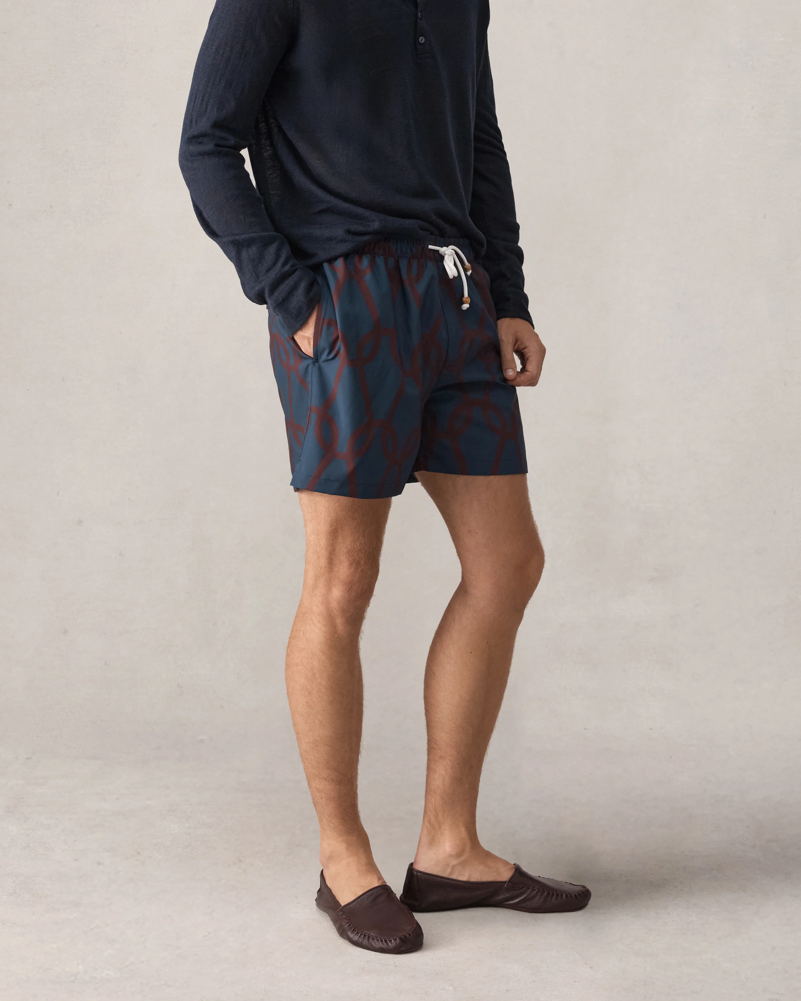 Chainmail Swim Short - Bordeaux - Image 6