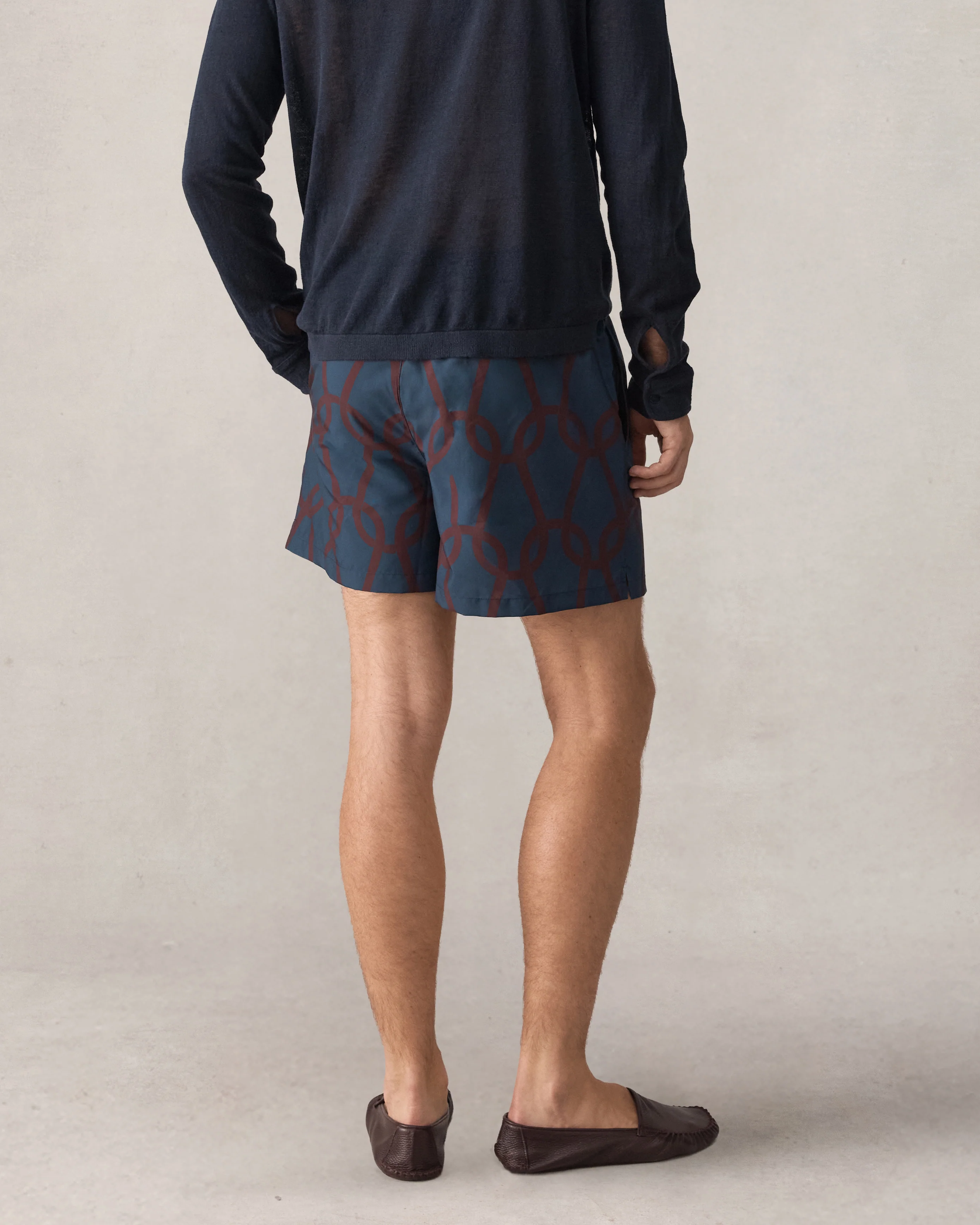 Chainmail Swim Short - Bordeaux - Image 7