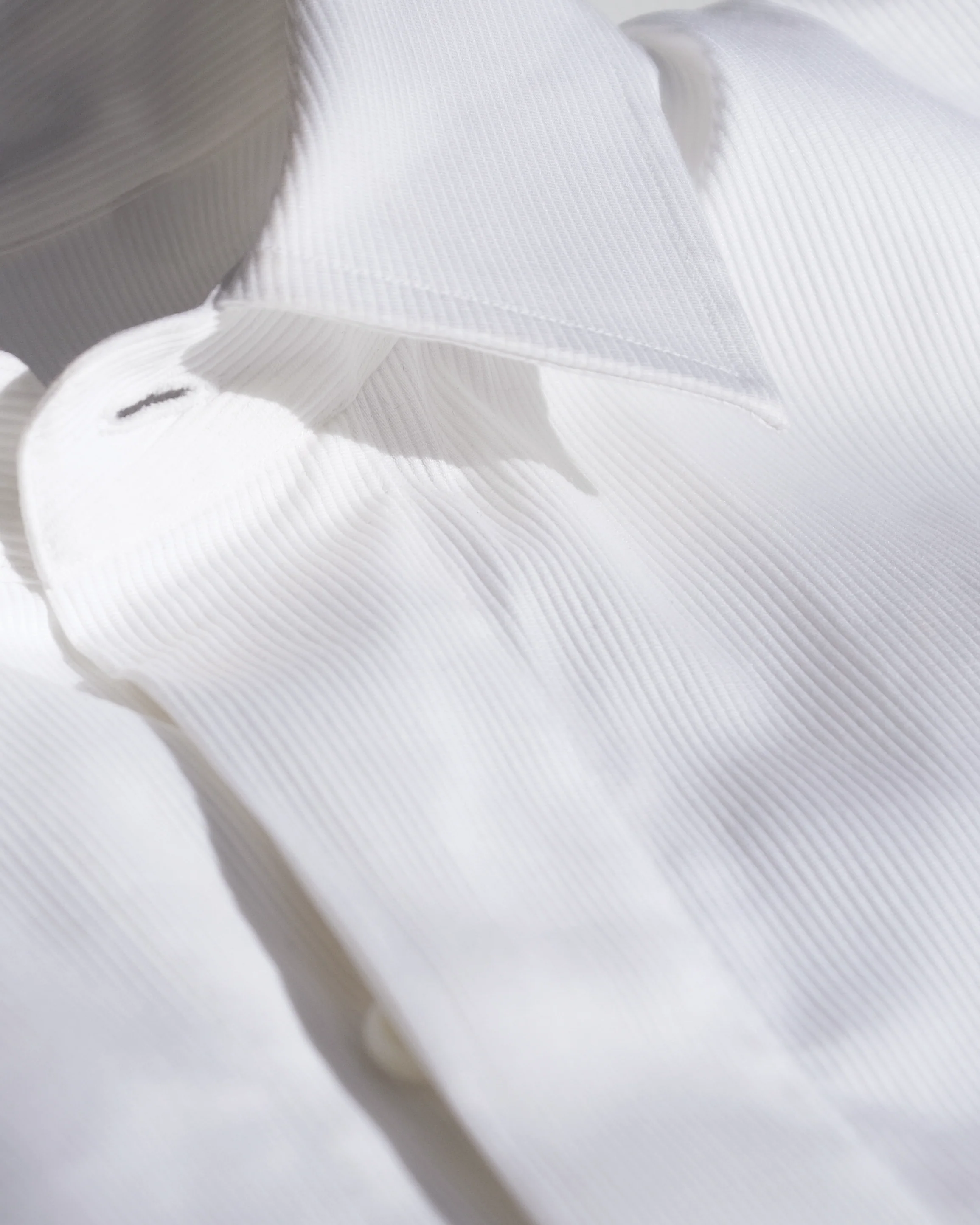 Christy Cropped Shirt - White Rib - Image 7
