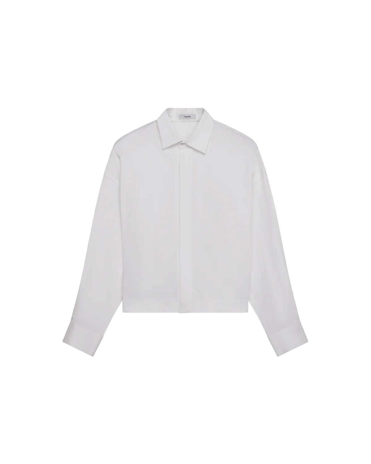 Christy Cropped Shirt - White Rib - Image 8